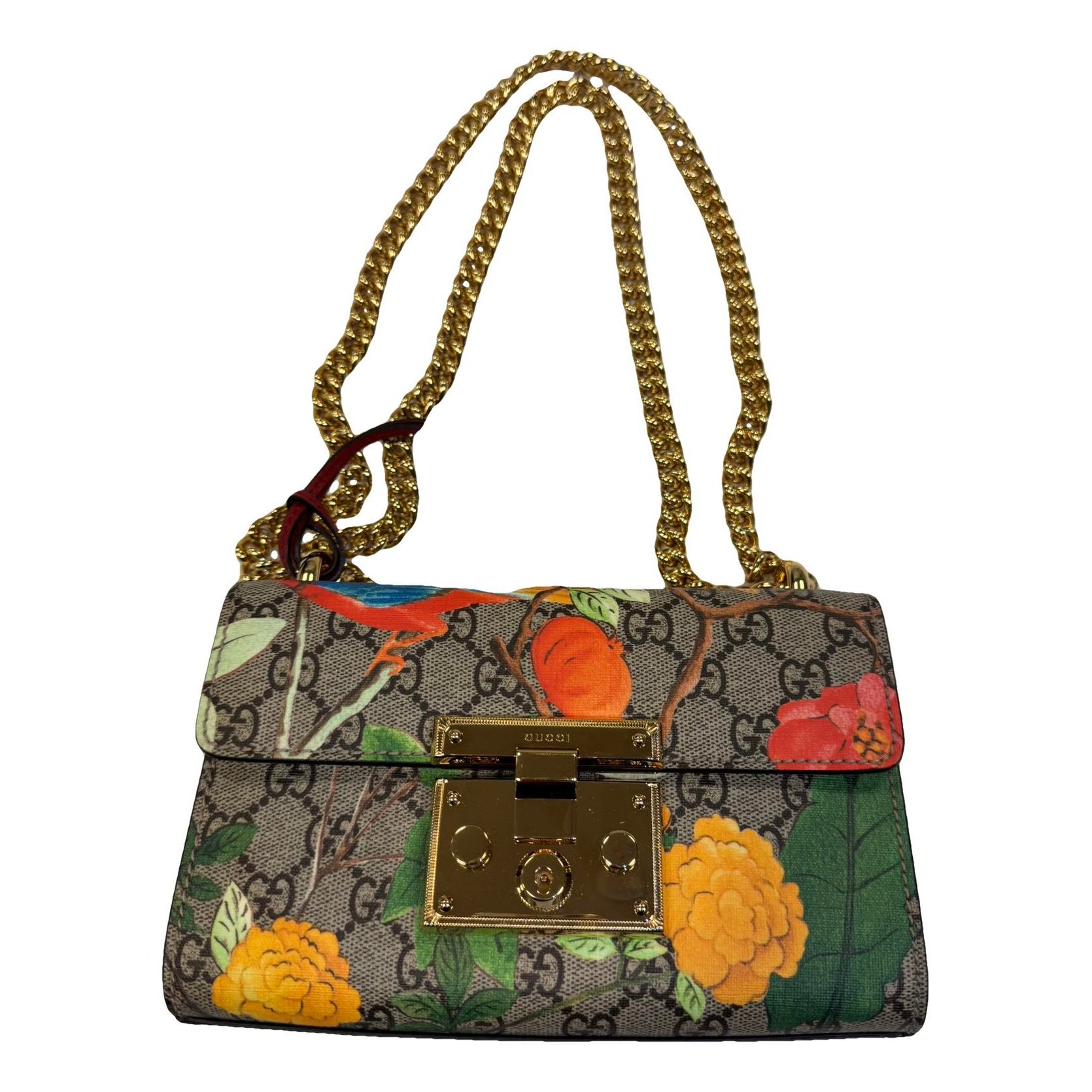 Padlock leather crossbody bag