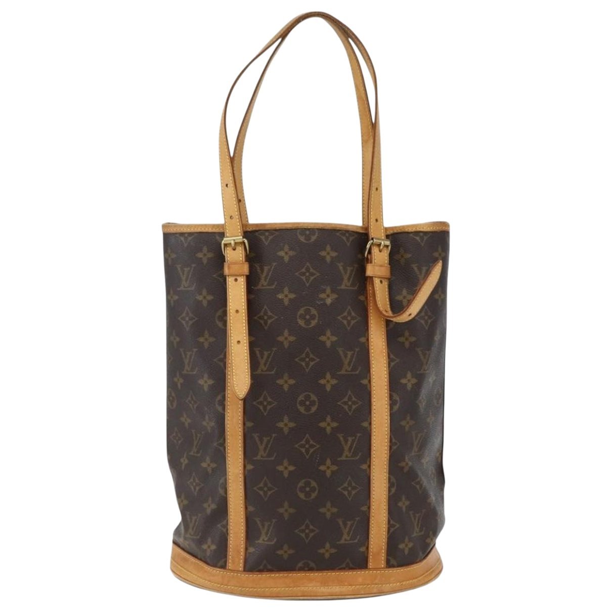 Bucket leather handbag