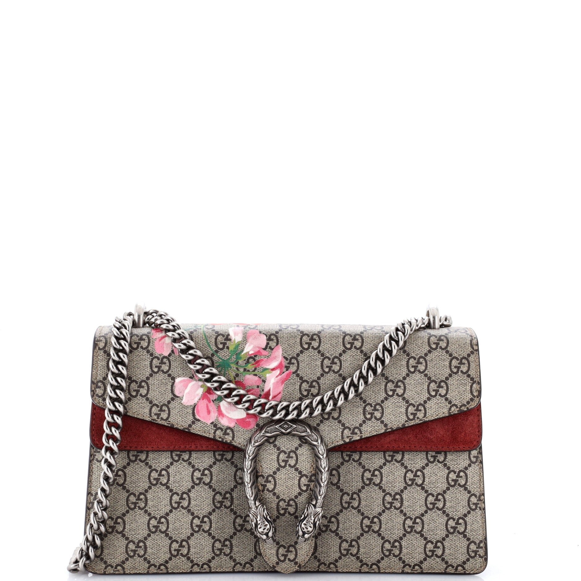 Dionysus Bag Blooms Print GG Coated Canvas Small
