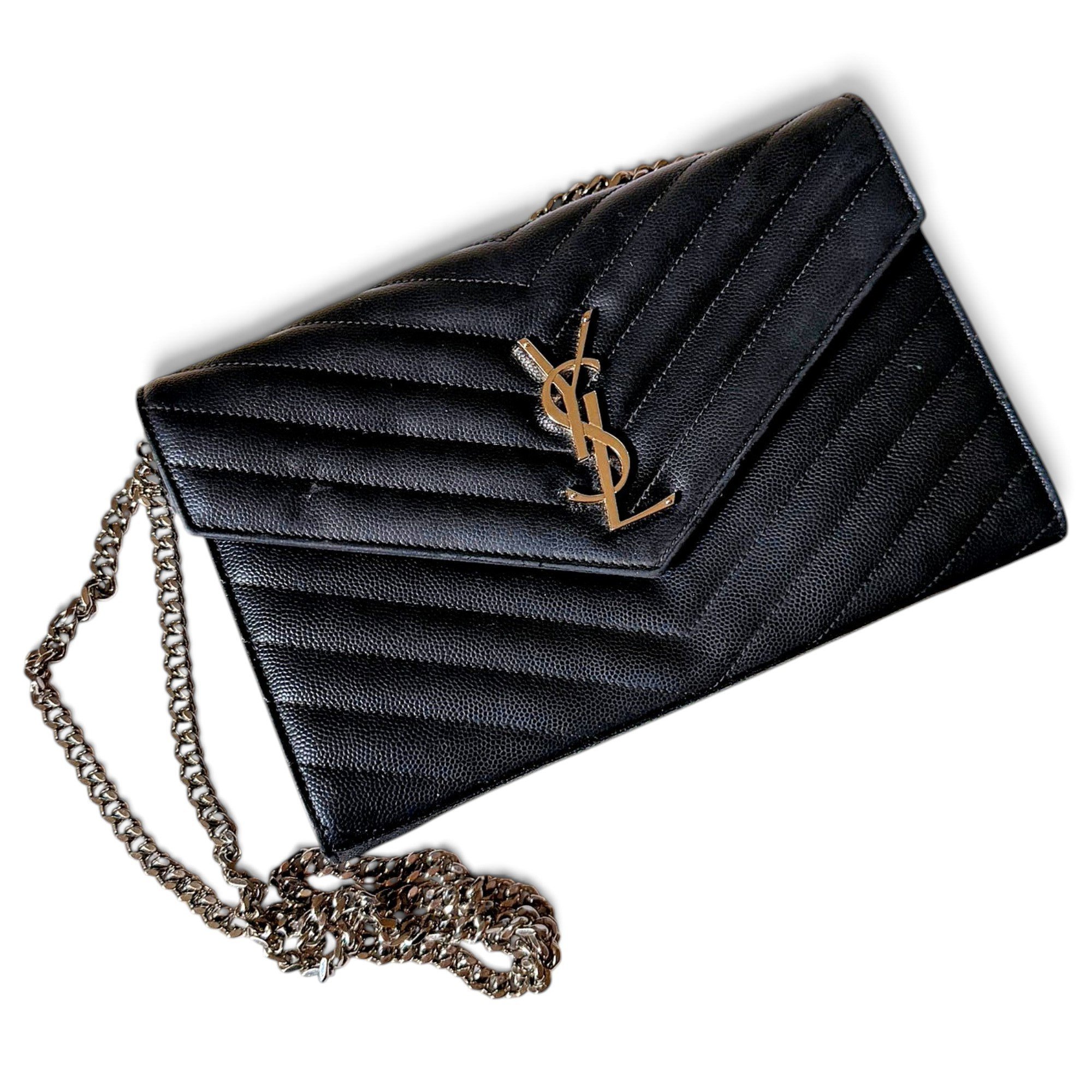 Leather clutch bag
