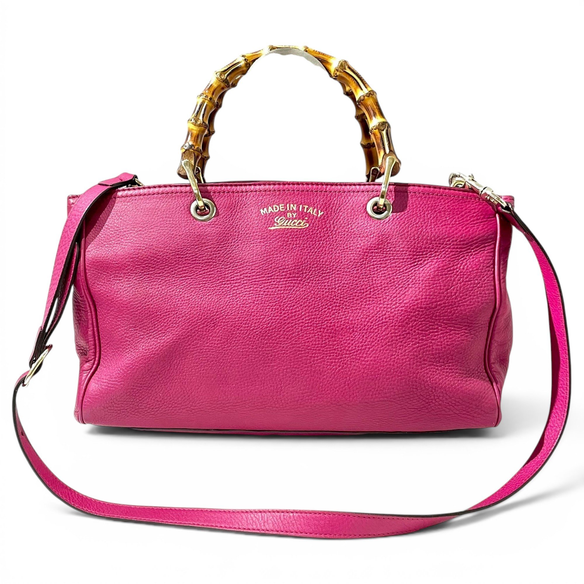 Bamboo Shopper leather handbag