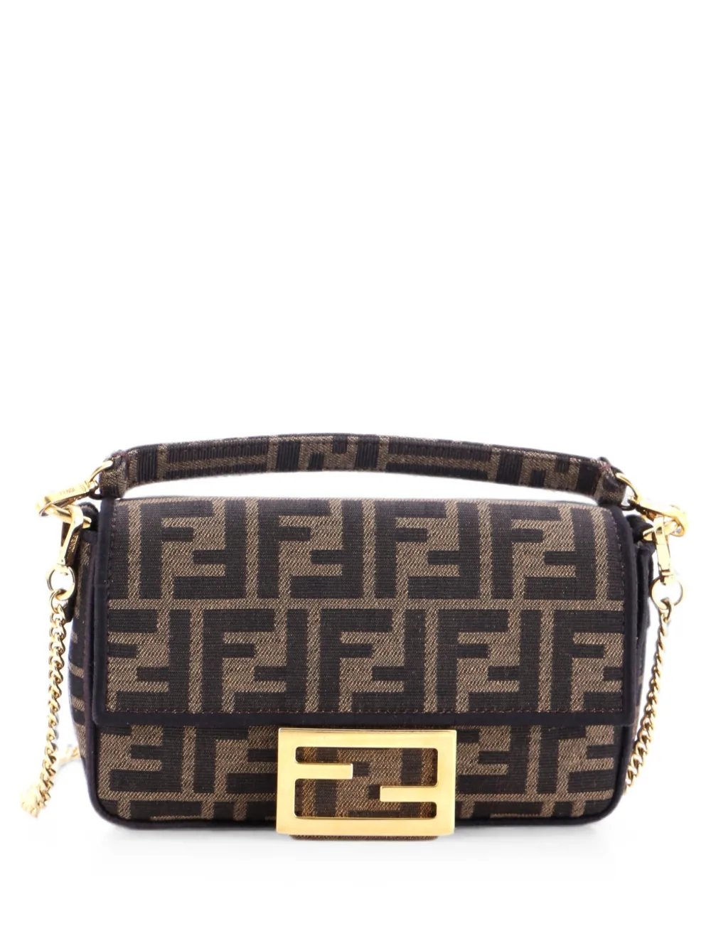 Baguette NM Bag Zucca Canvas Mini crossbody bag