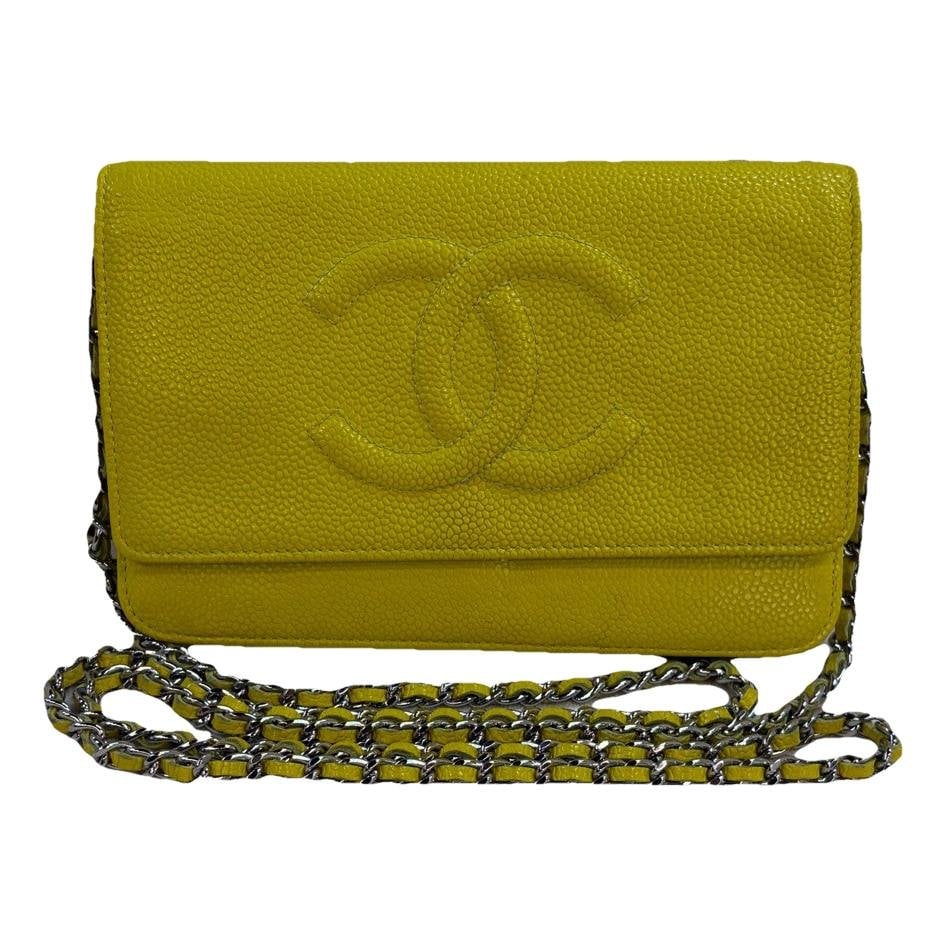 Wallet On Chain Double C leather crossbody bag