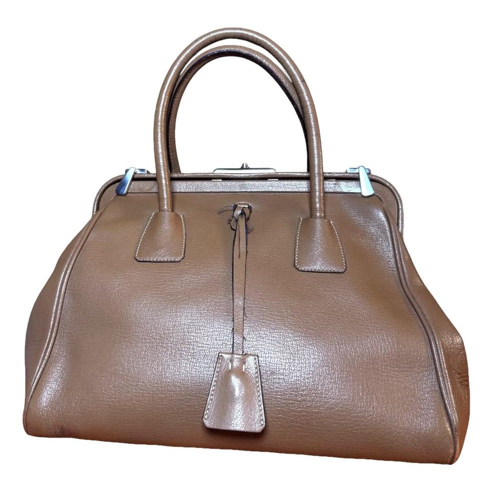 Madras leather handbag