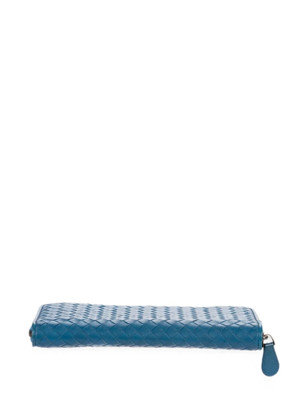 Intrecciato zip-around clutch bag