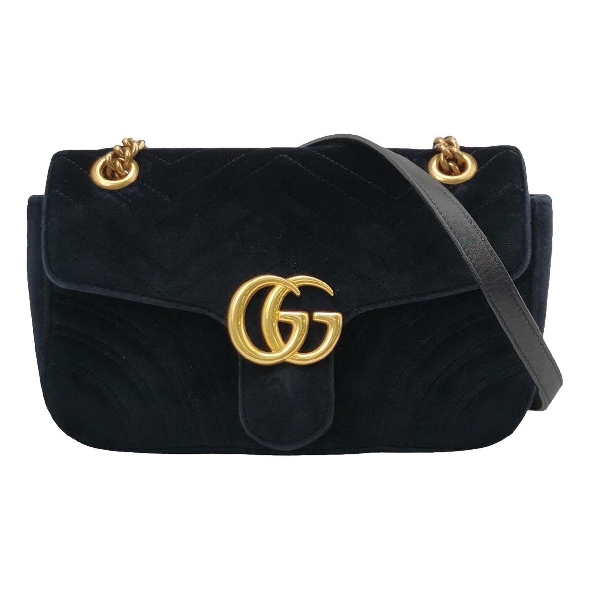 GG Marmont Flap velvet handbag
