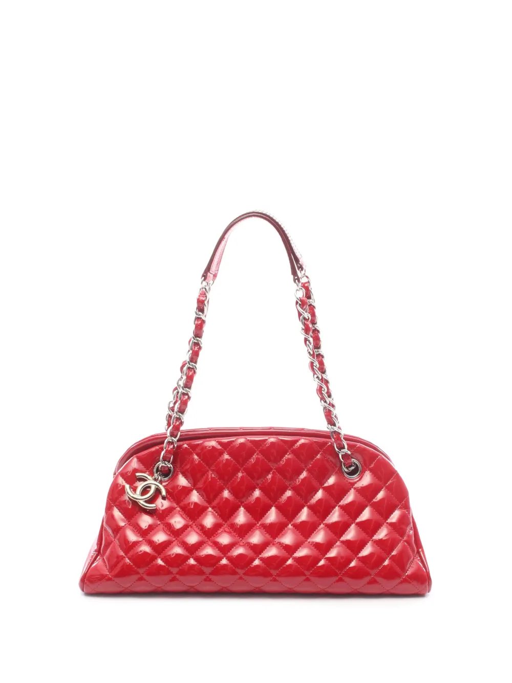 2010-2011 Medium Quilted Patent Just Mademoiselle Bowling Bag shoulder bag