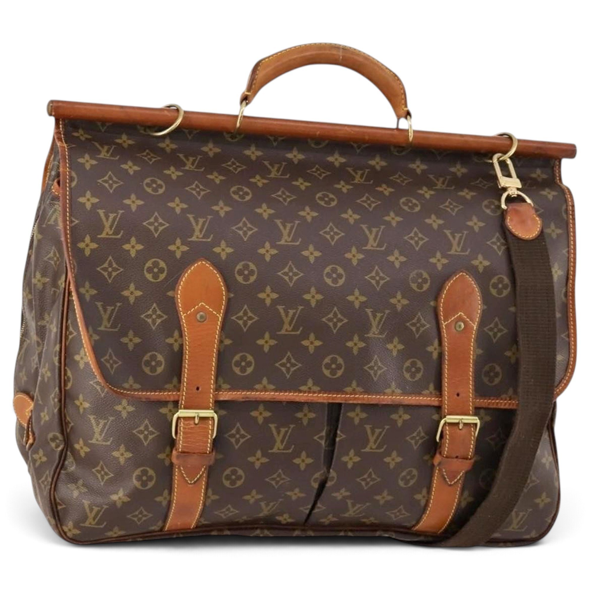 Leather travel bag