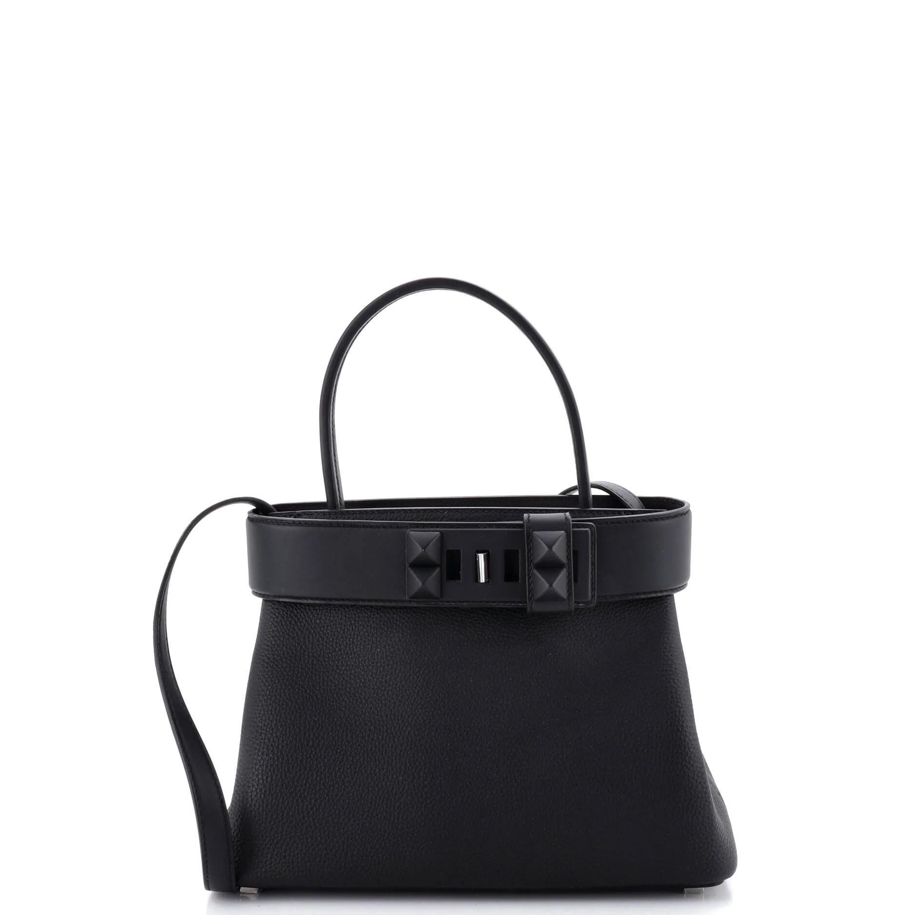 Hermes Medor Handbag Black Togo Leather 2025