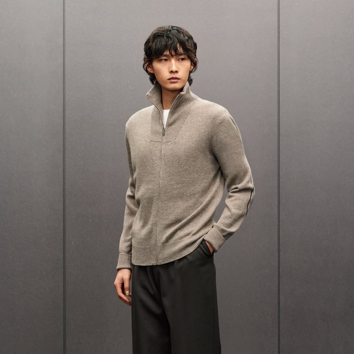 Vigoureux "Maillon Chaine d'Ancre" Zipped Cashmere Jacket
