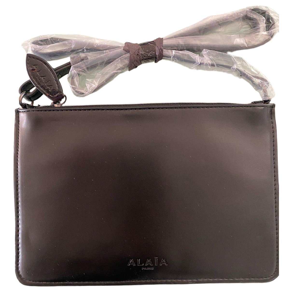 Leather clutch bag