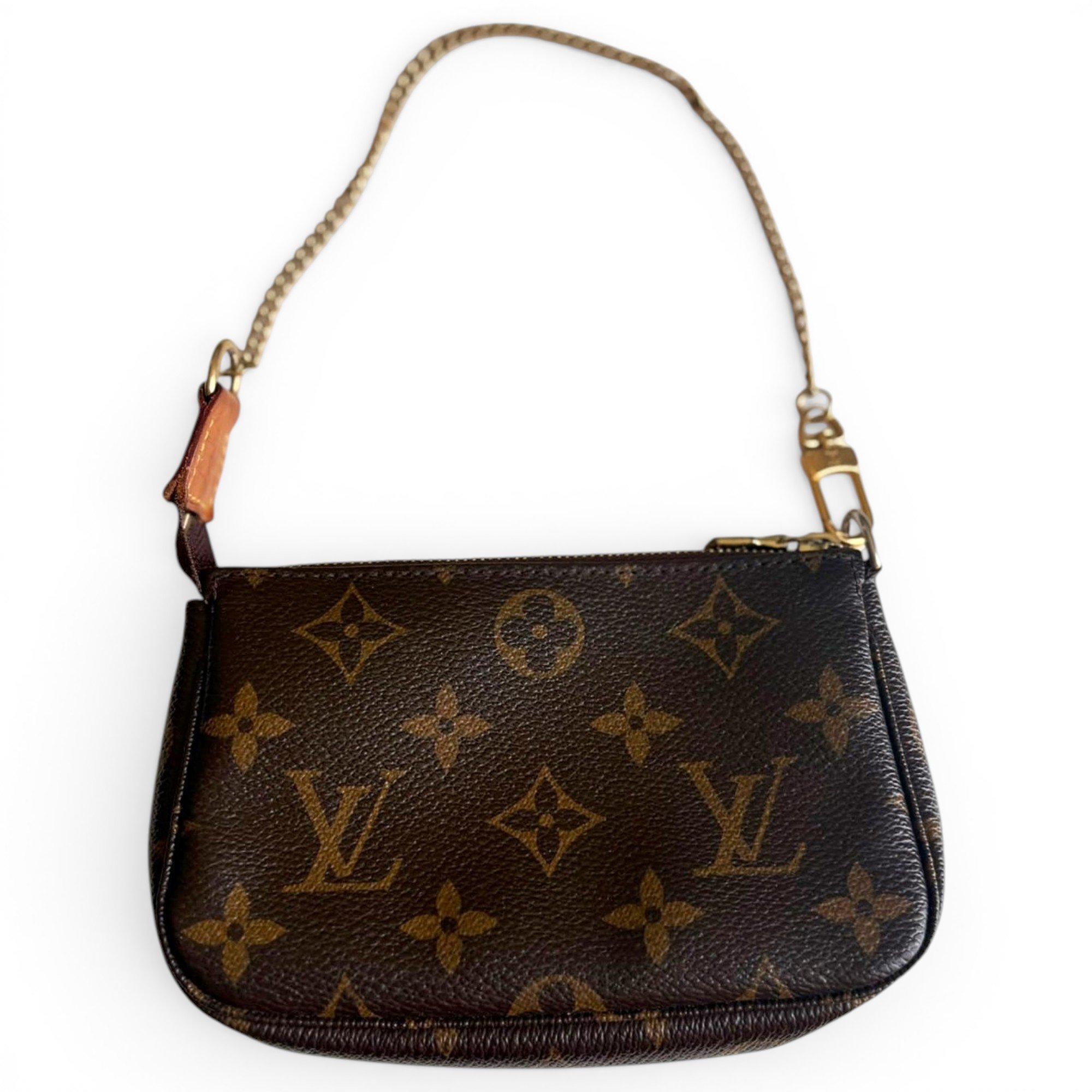 Leather clutch bag