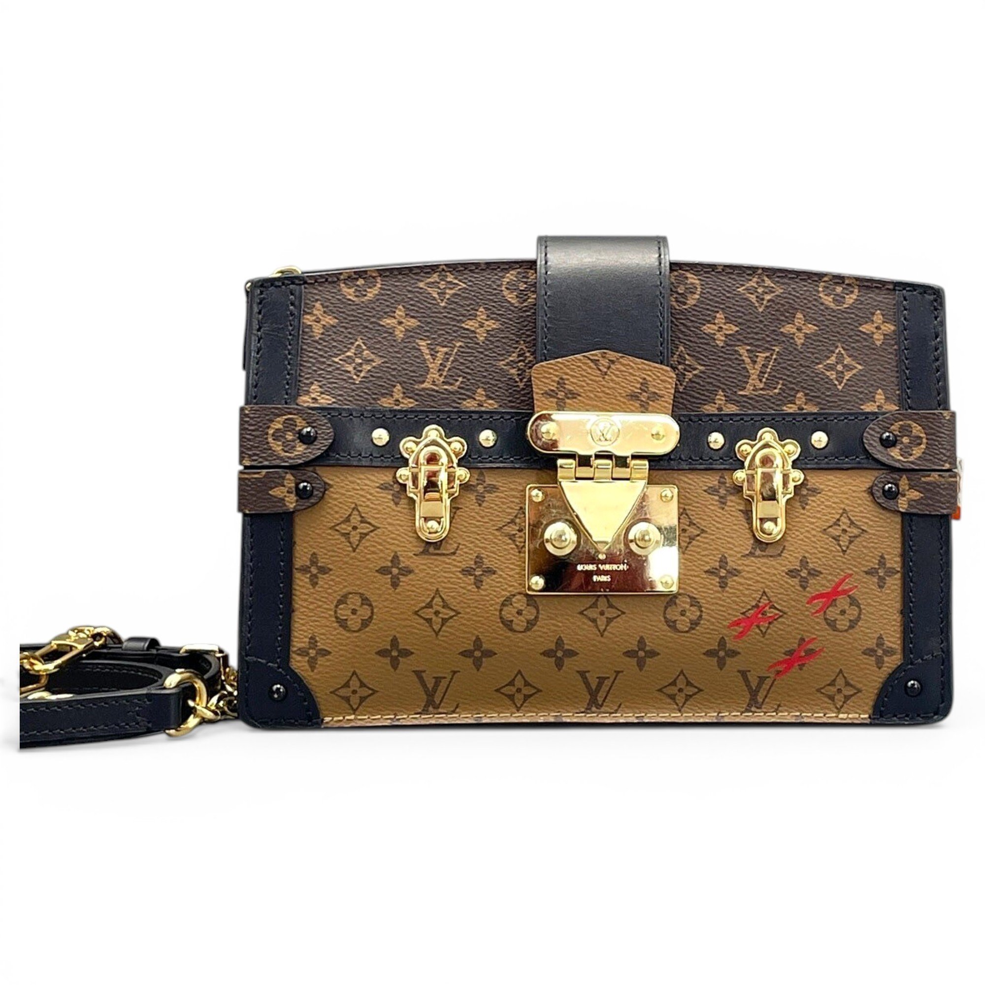 Petite Malle leather handbag