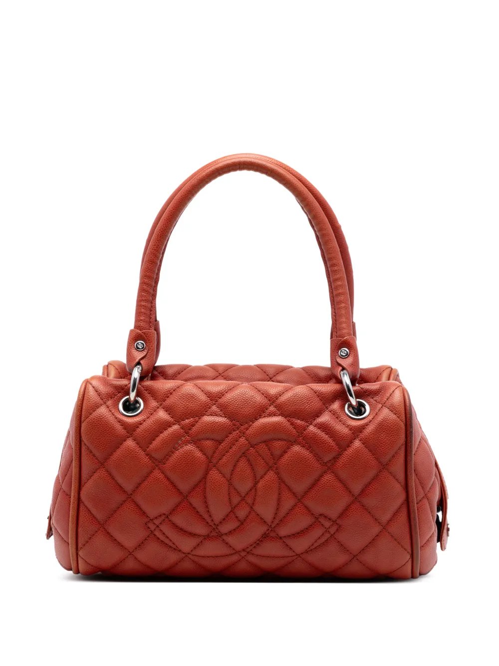 Chanel 2008-2009 Large Quilted Caviar Timeless Classic Bowler Bag handbag