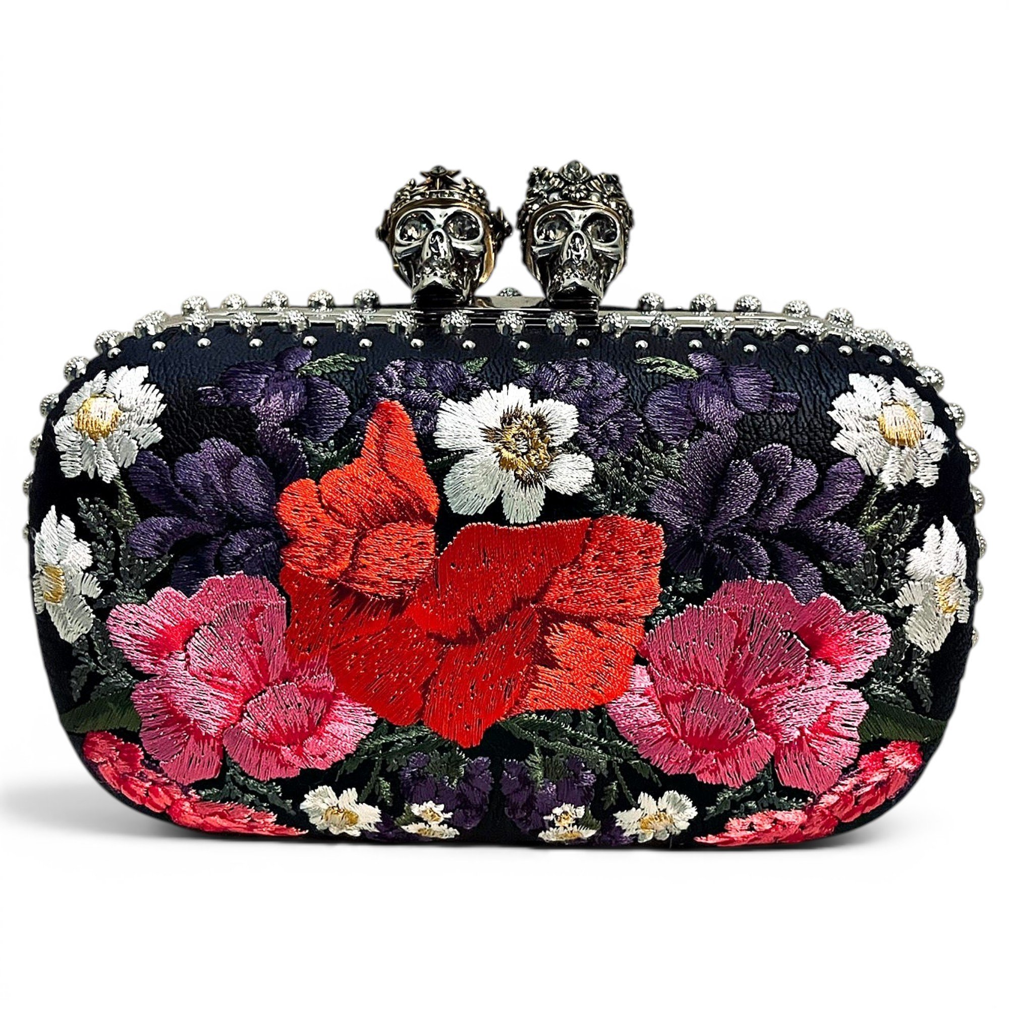 Skull cloth clutch bag