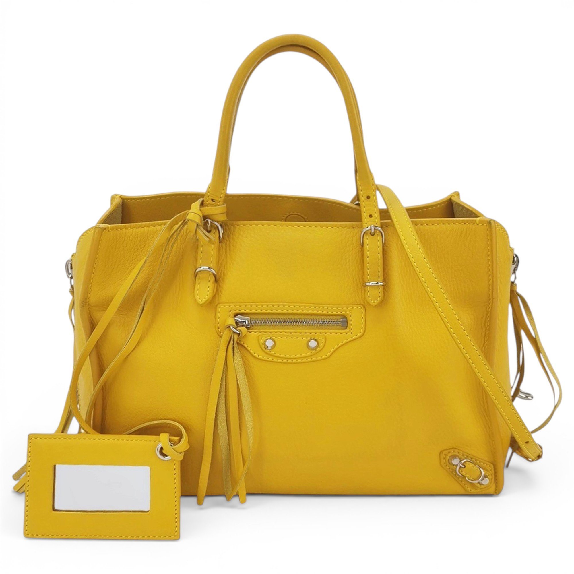 Papier leather handbag