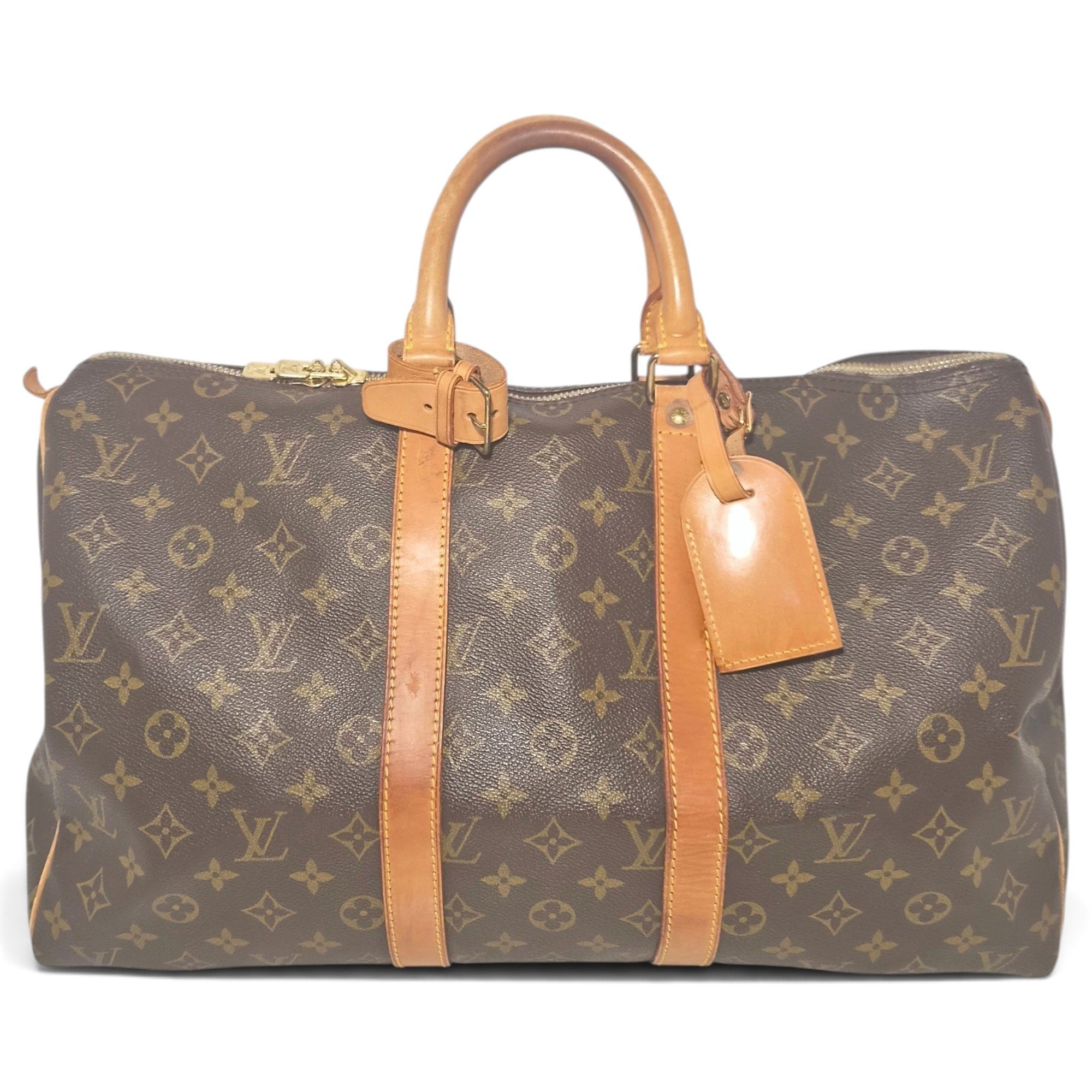 Keepall leather travel bag
