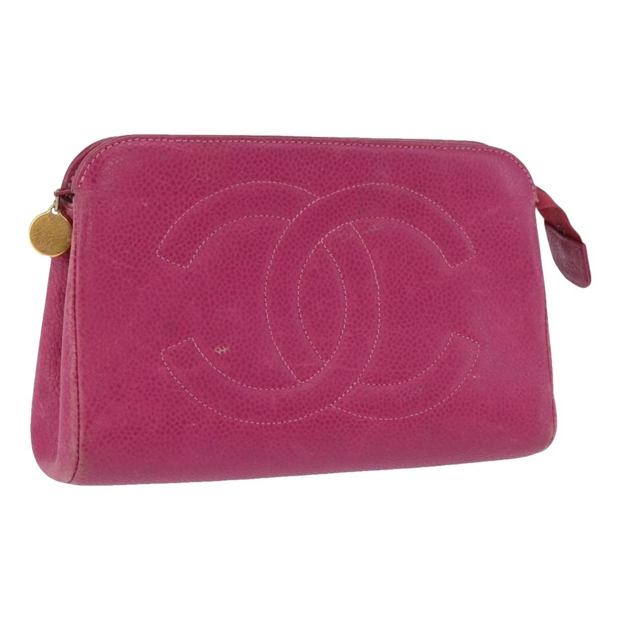 Leather clutch bag