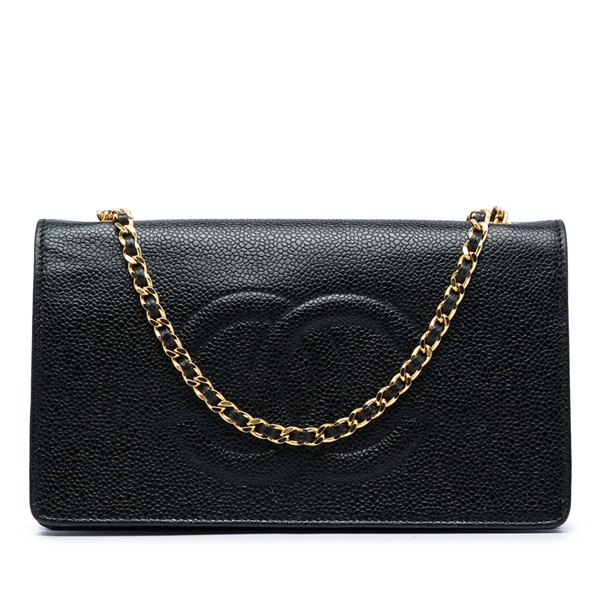 Wallet On Chain leather crossbody bag