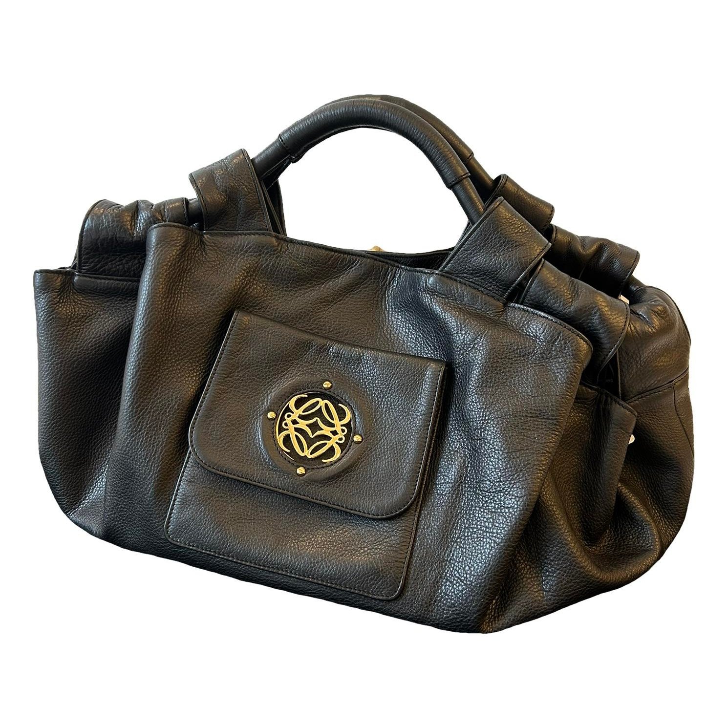 Leather clutch bag