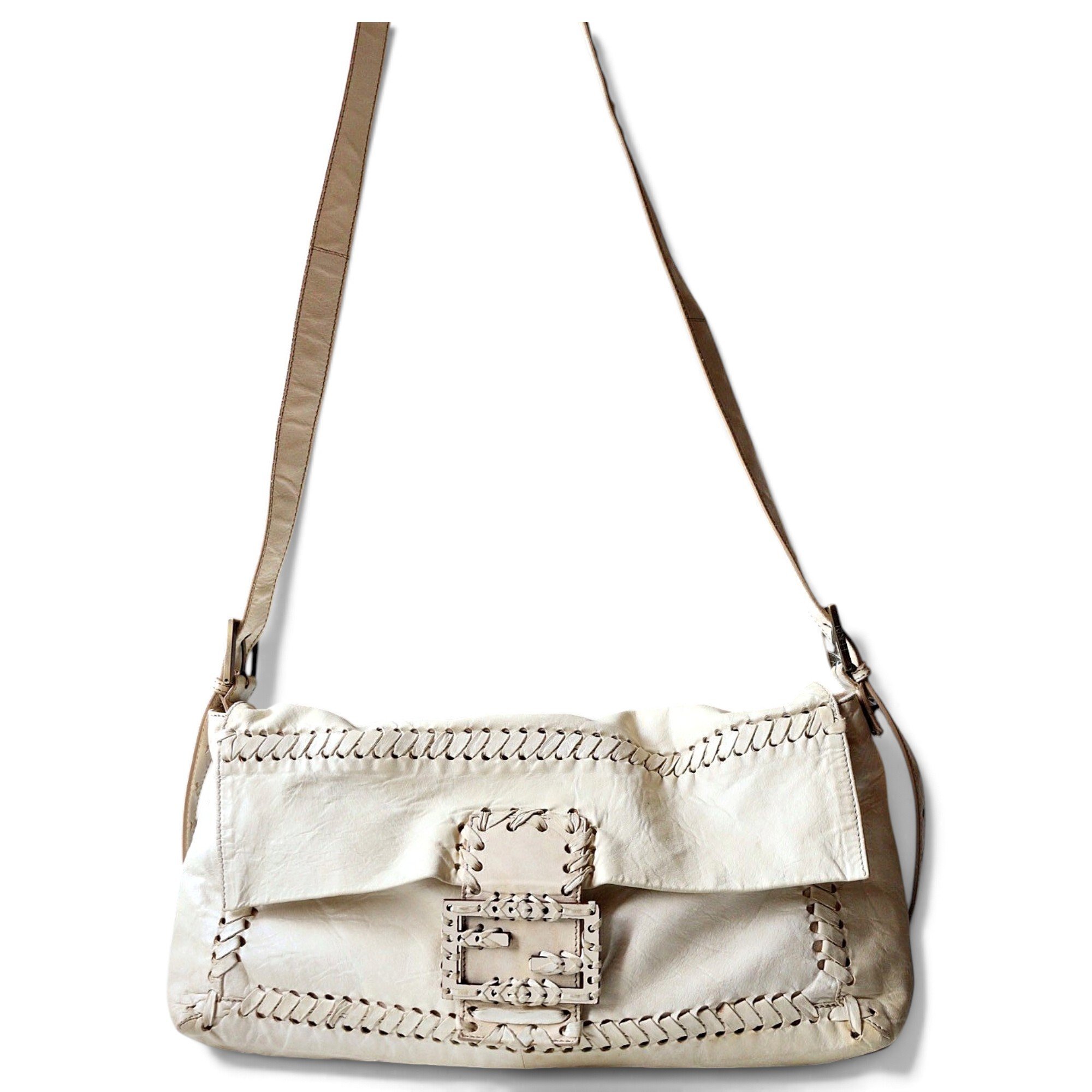 Baguette leather handbag