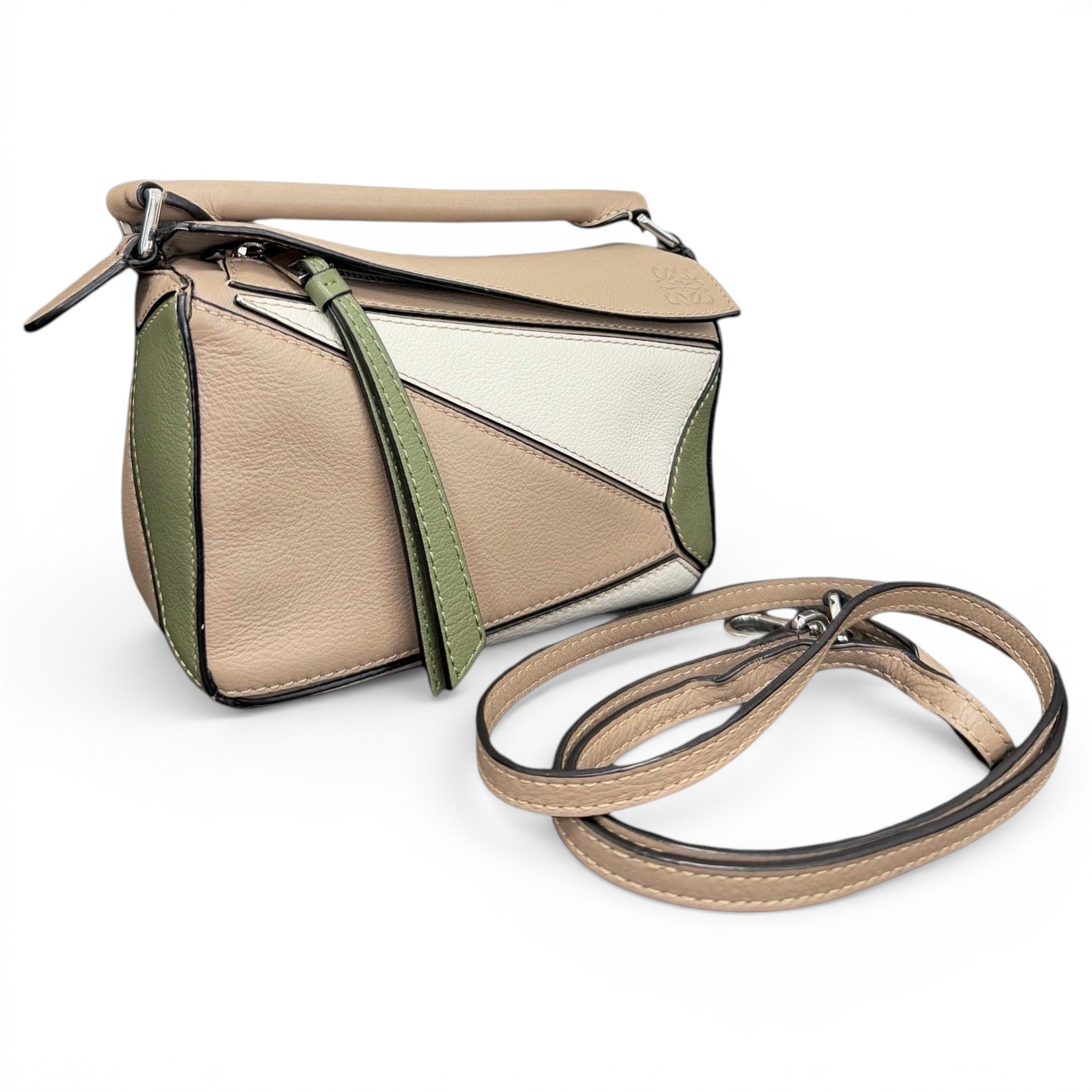 Puzzle leather mini bag