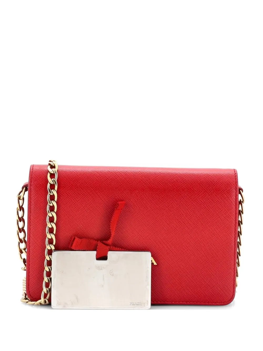 Chain Wallet Saffiano Leather crossbody bag
