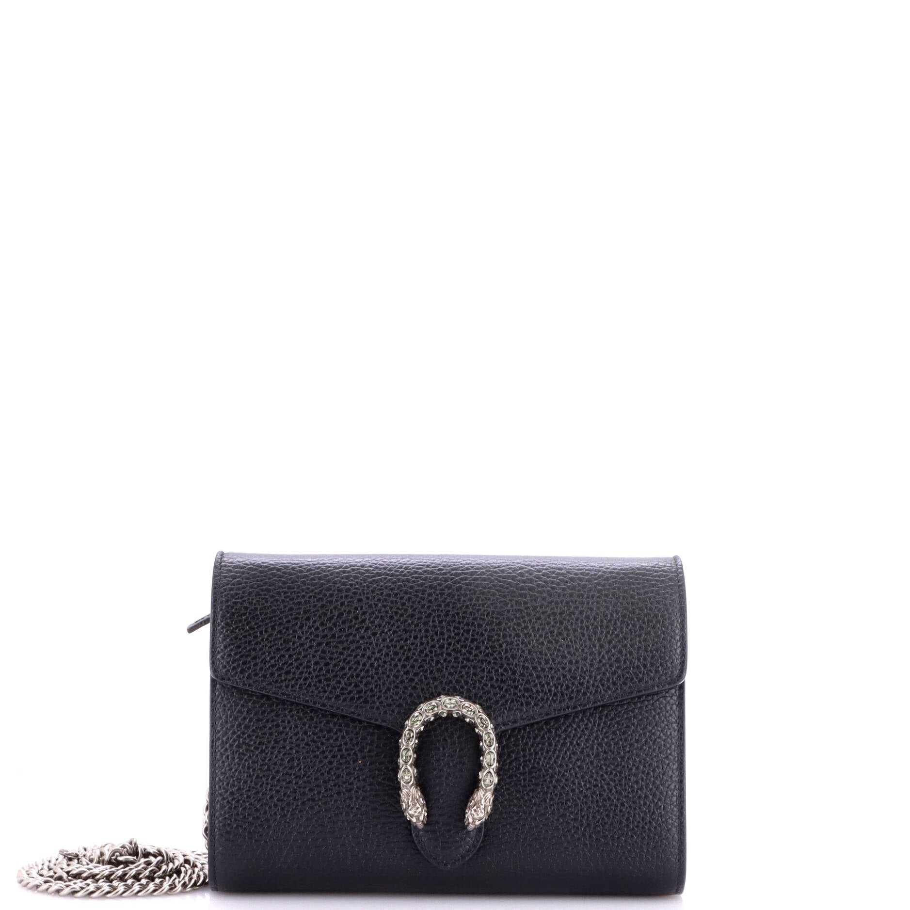 Dionysus Chain Wallet Leather with Embellished Detail Small