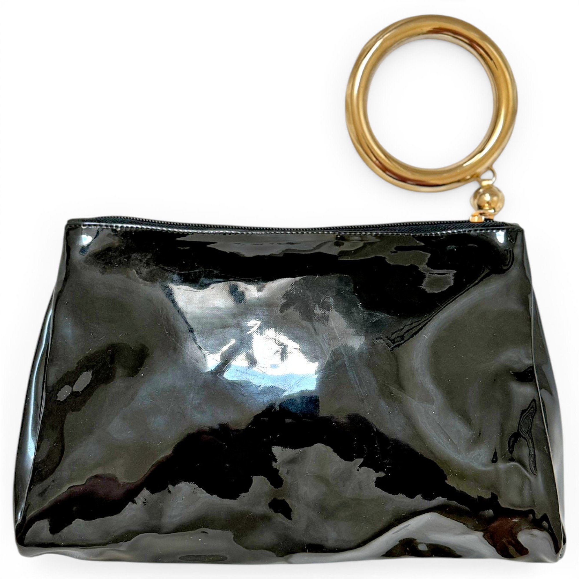 Patent leather handbag