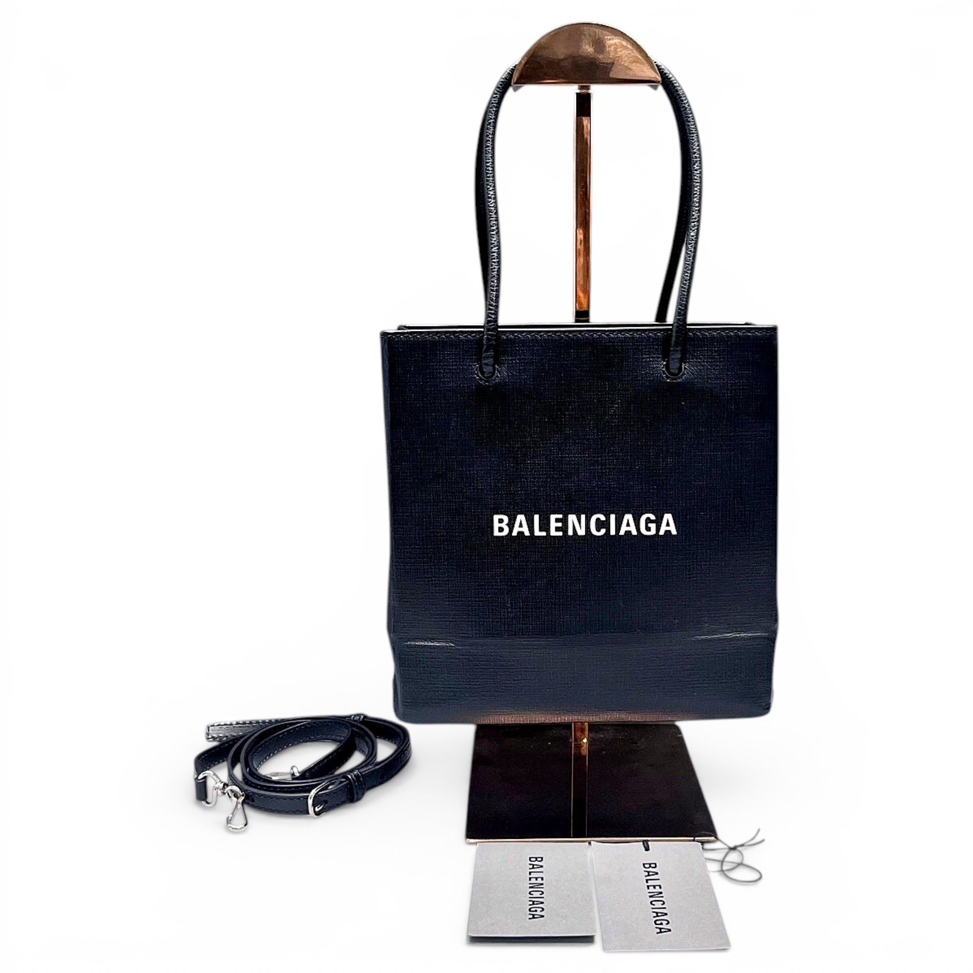Balenciaga Shopping North South leather tote