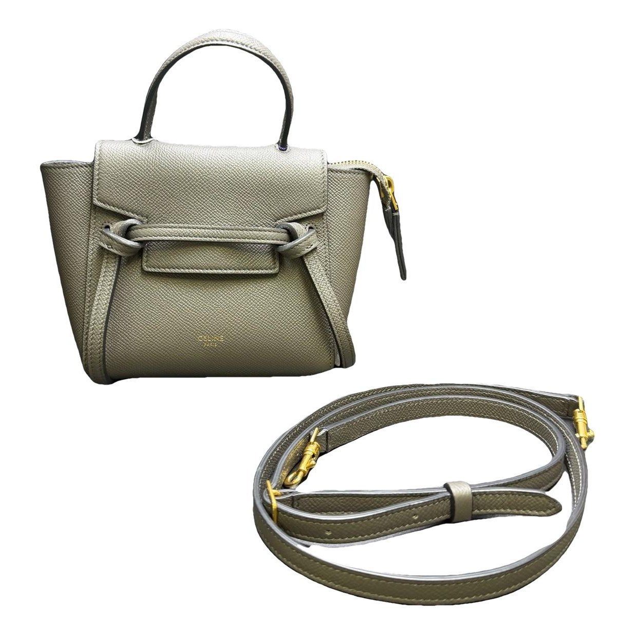 Belt leather handbag