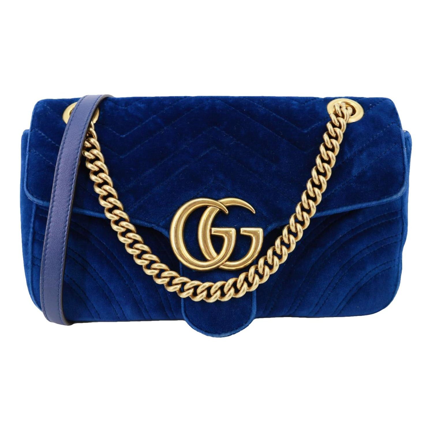 GG Marmont Chain Flap velvet handbag