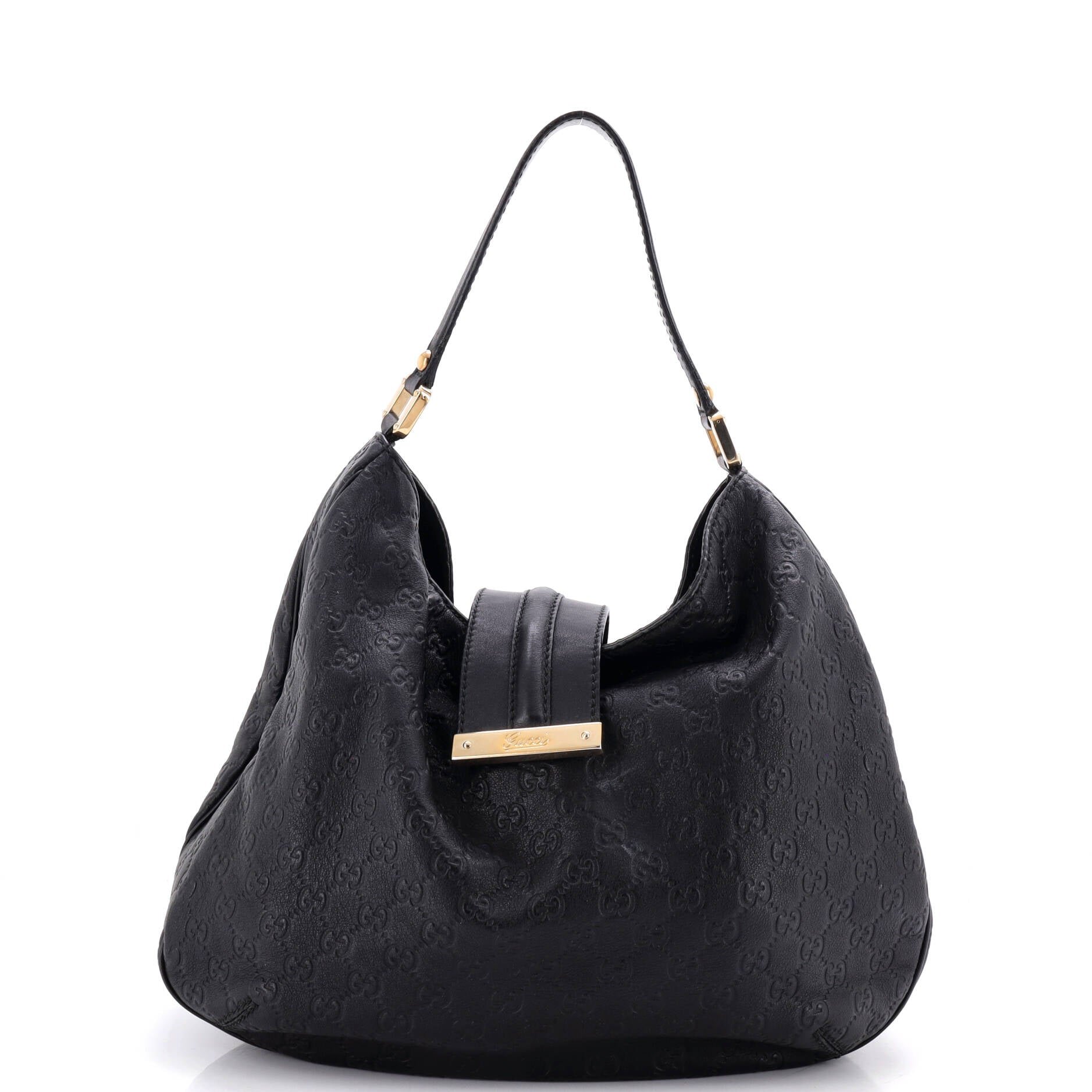 New Ladies Web Hobo Guccissima Leather Medium