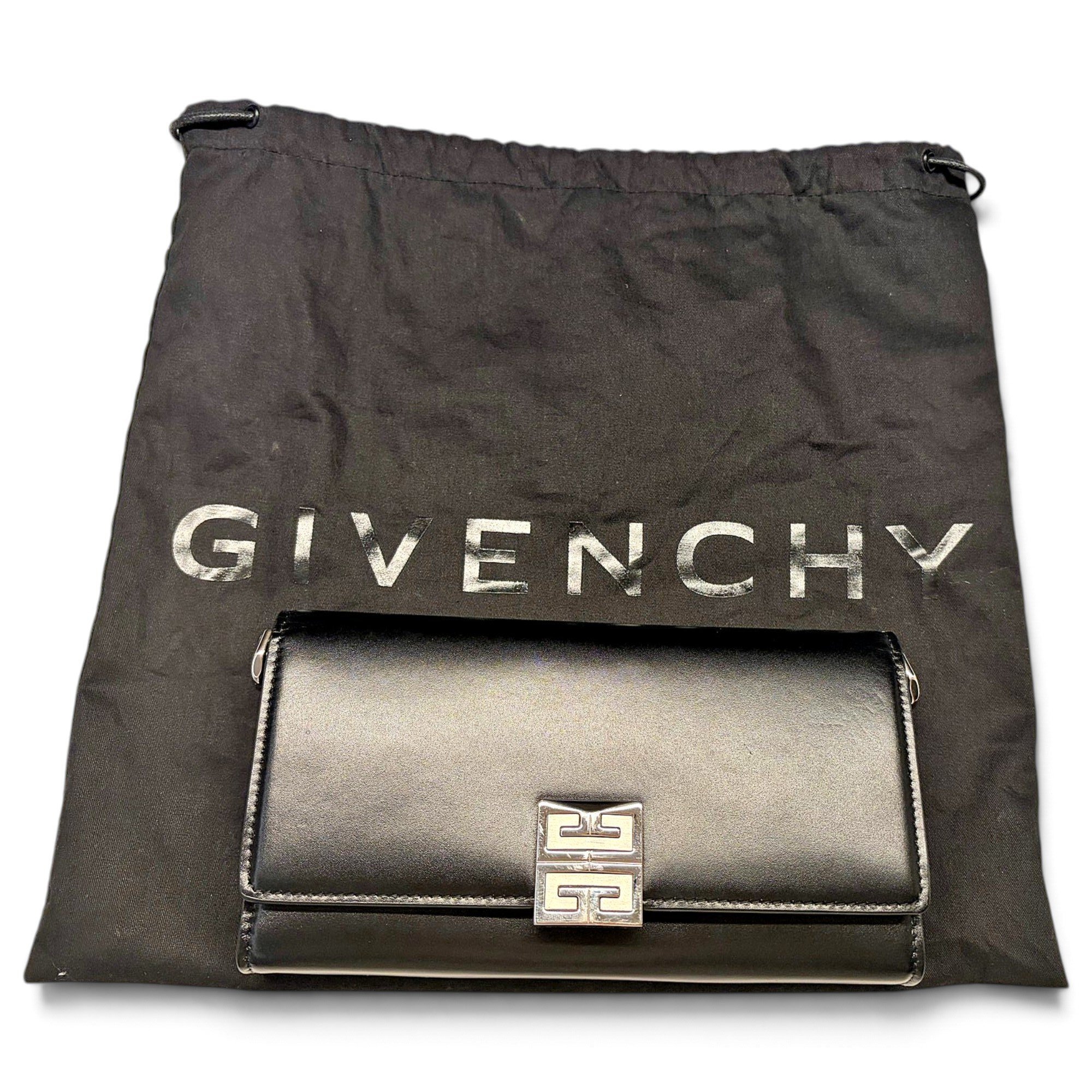 Leather clutch bag