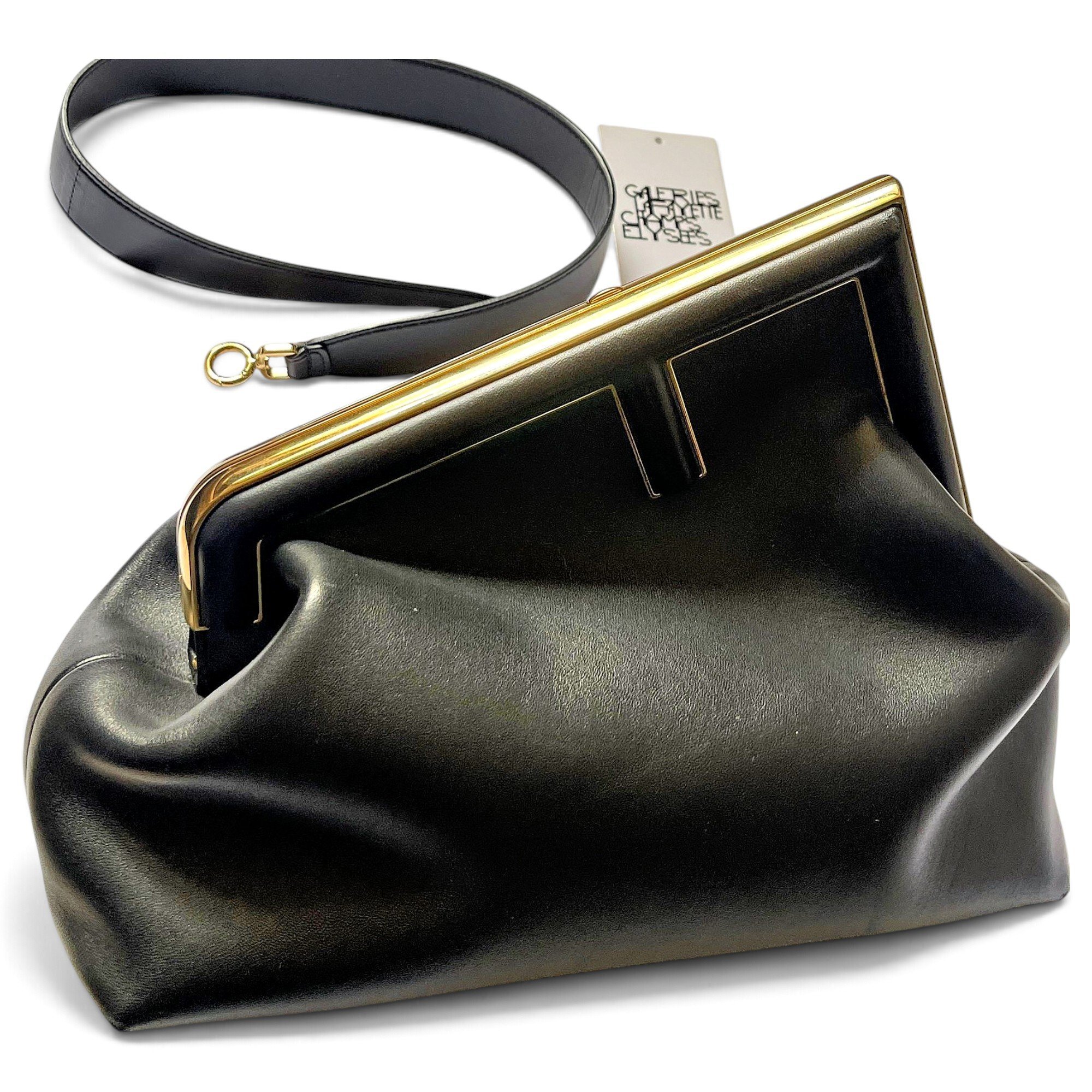 First leather handbag