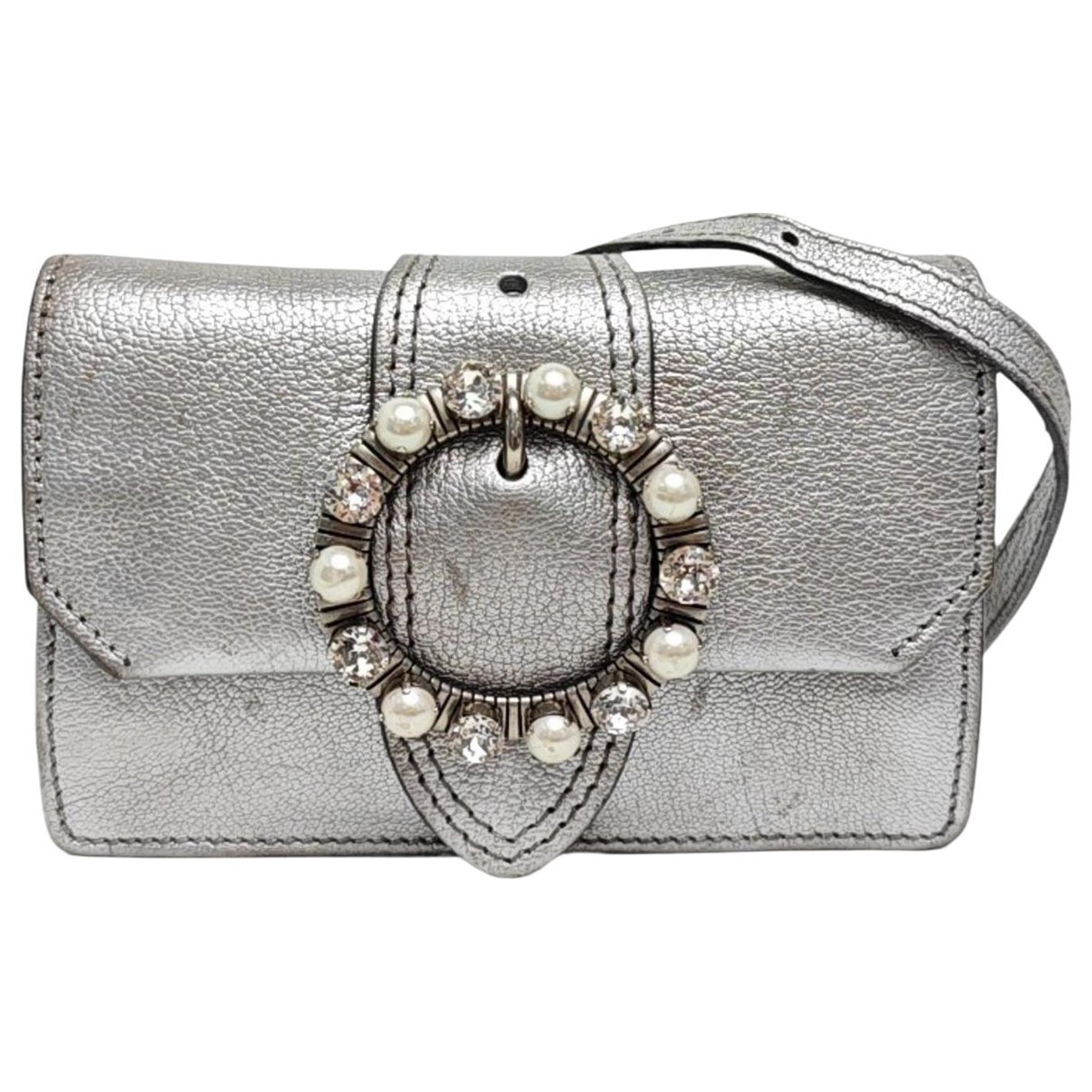 My Miu leather crossbody bag