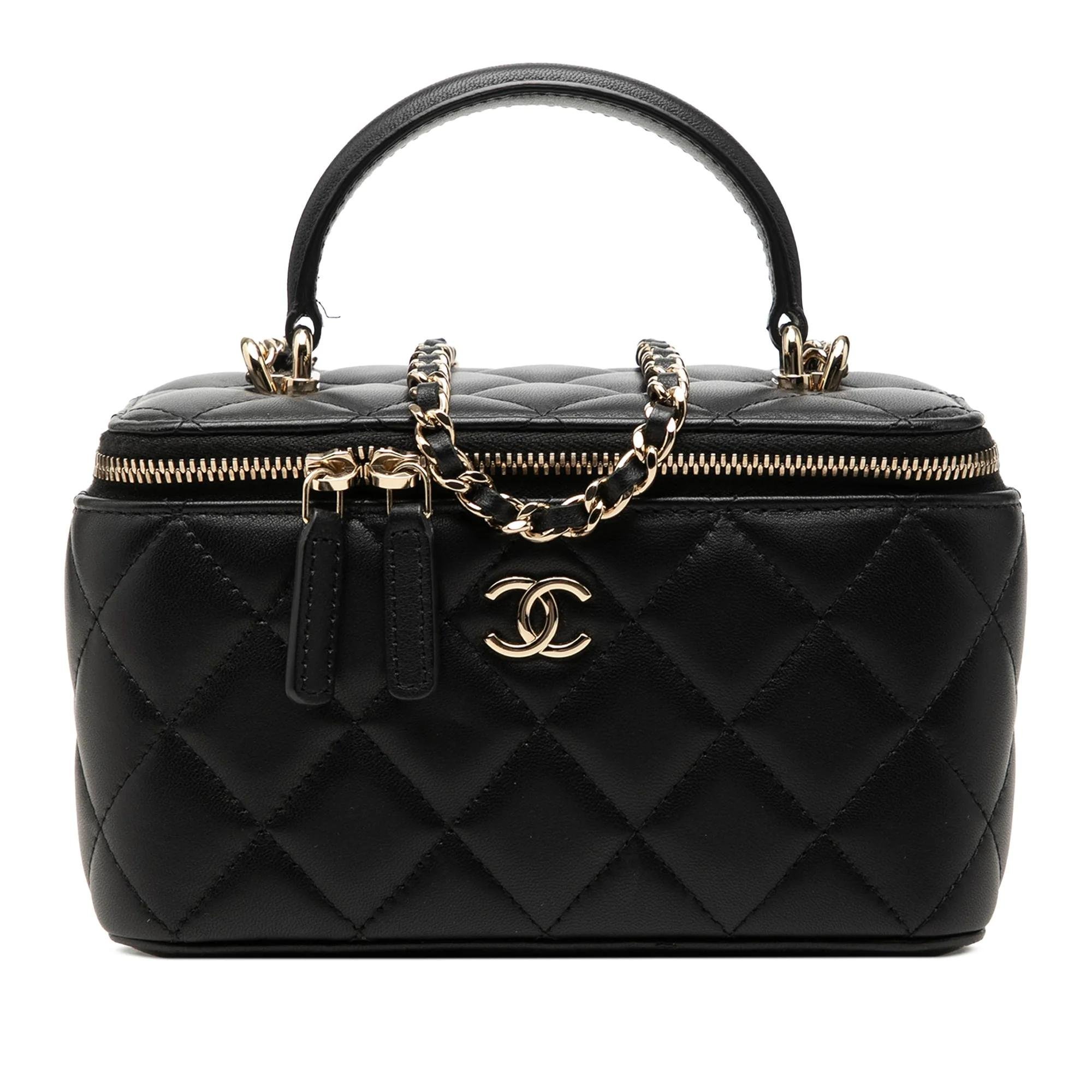 Leather vanity case