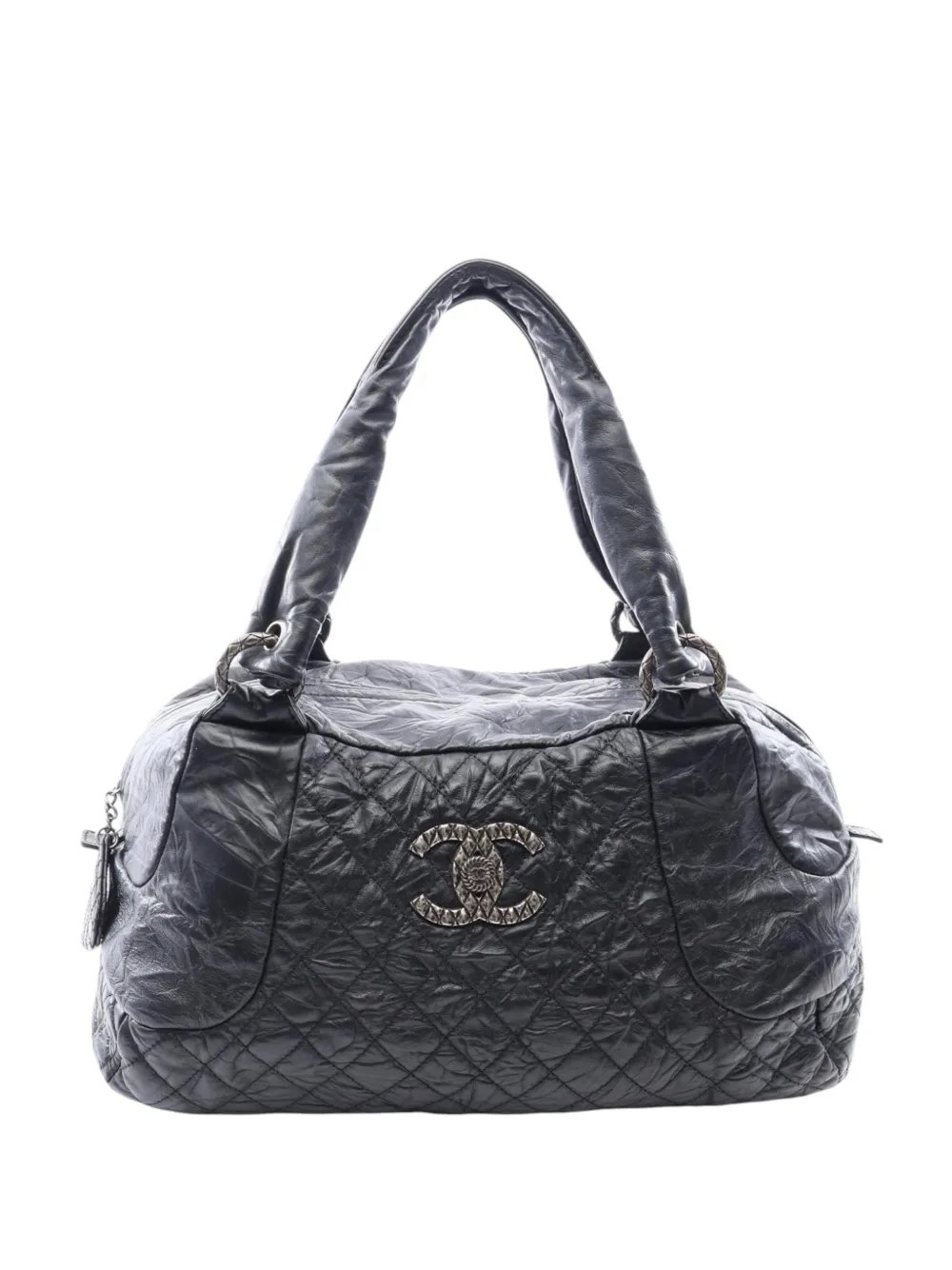 2009-2010 CC Quilted Aged Calfskin Coco Rider Bowling Bag shoulder bag