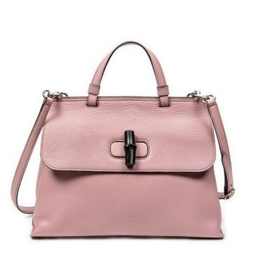 Leather Medium Bamboo Daily Top Handle