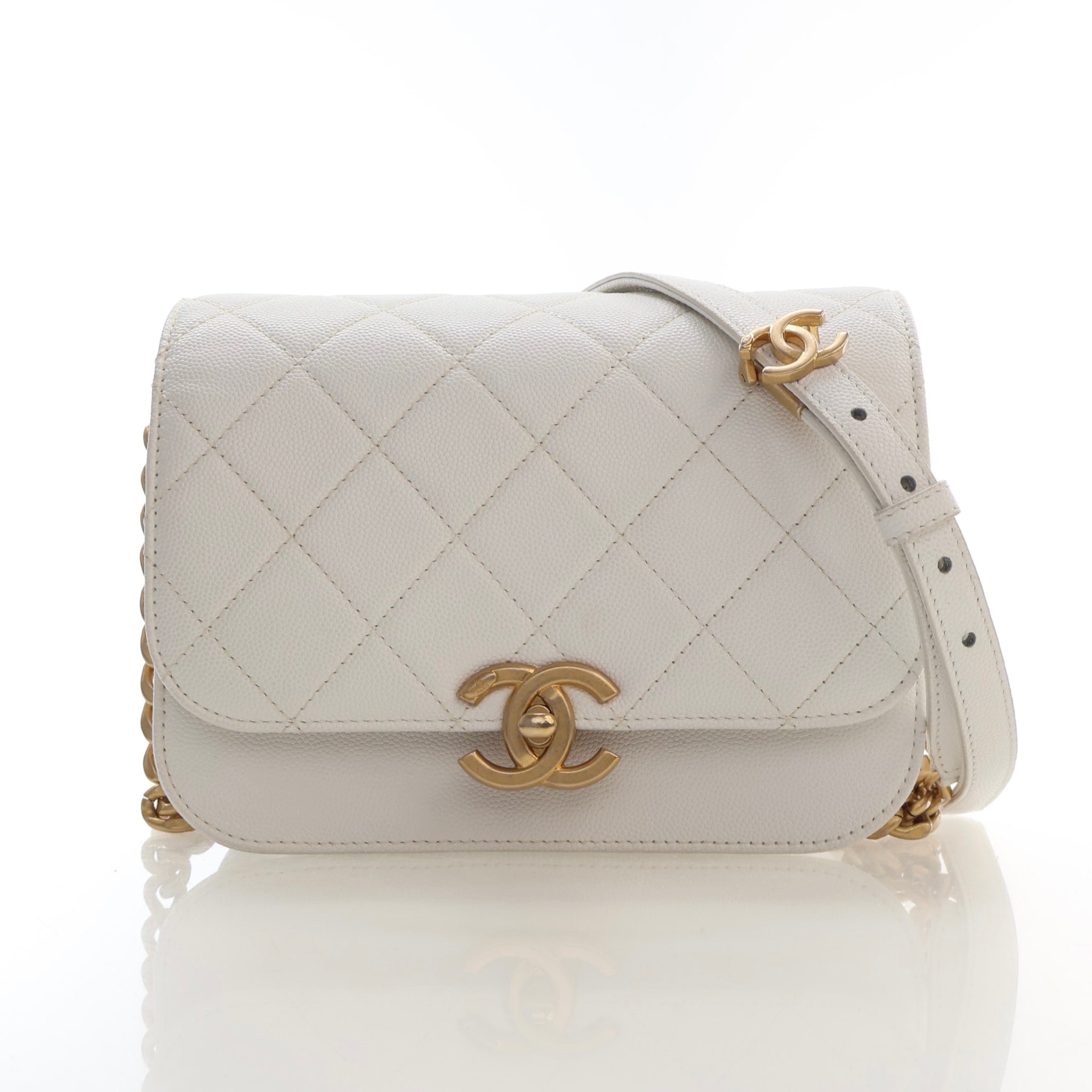 Chanel Mini Caviar Chain Melody Flap Bag