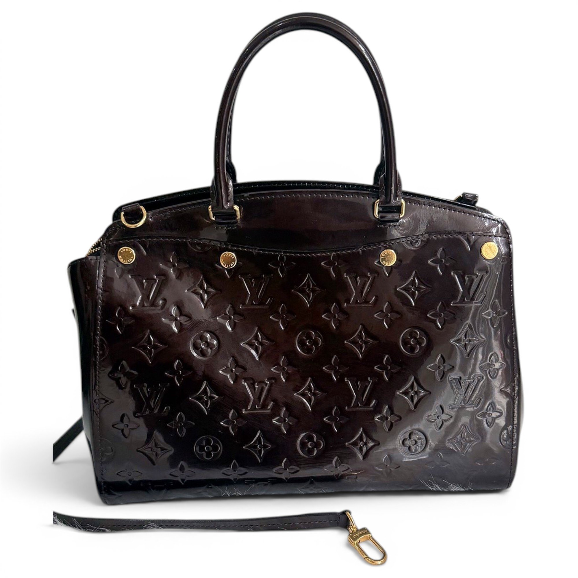 Patent leather handbag