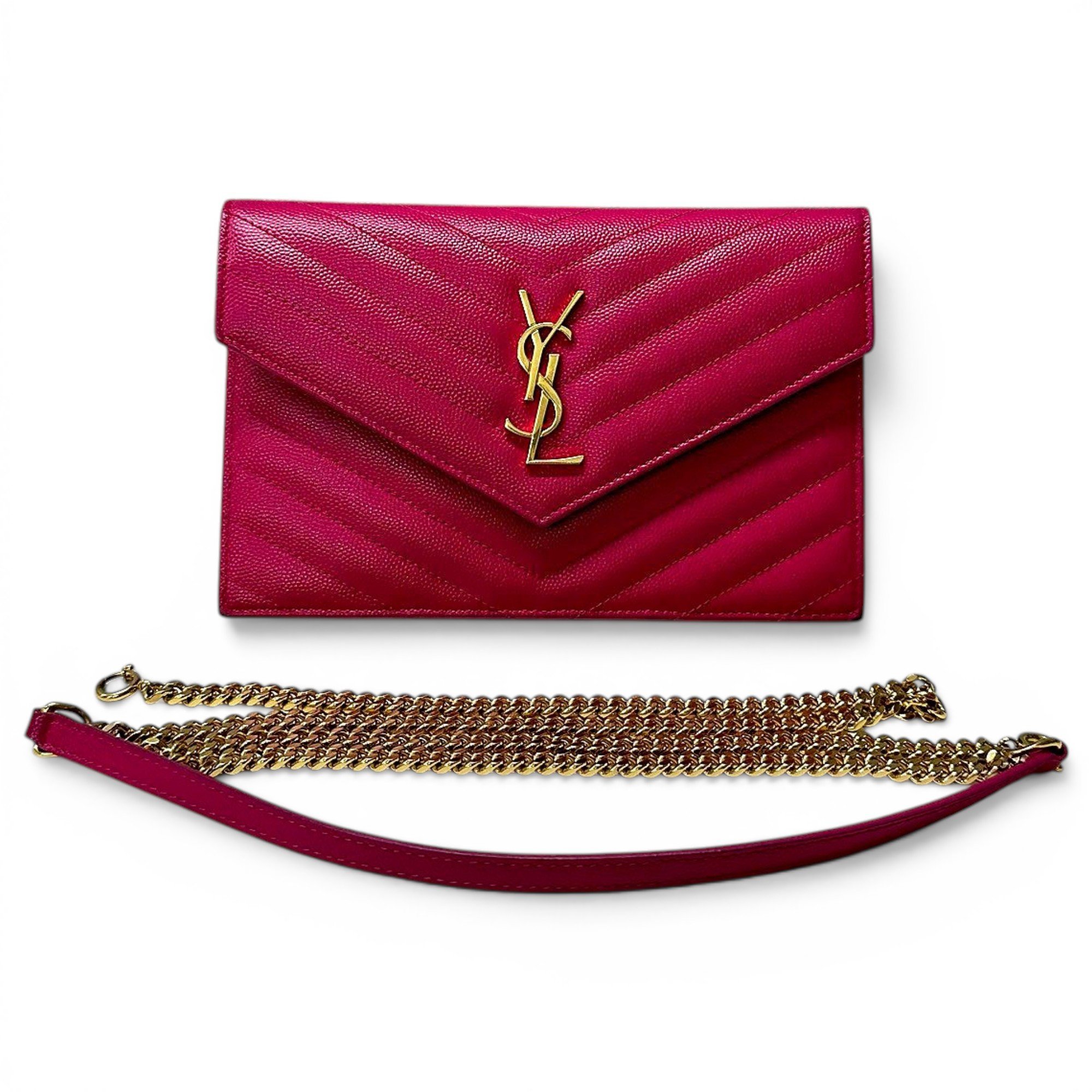 Envelope leather handbag