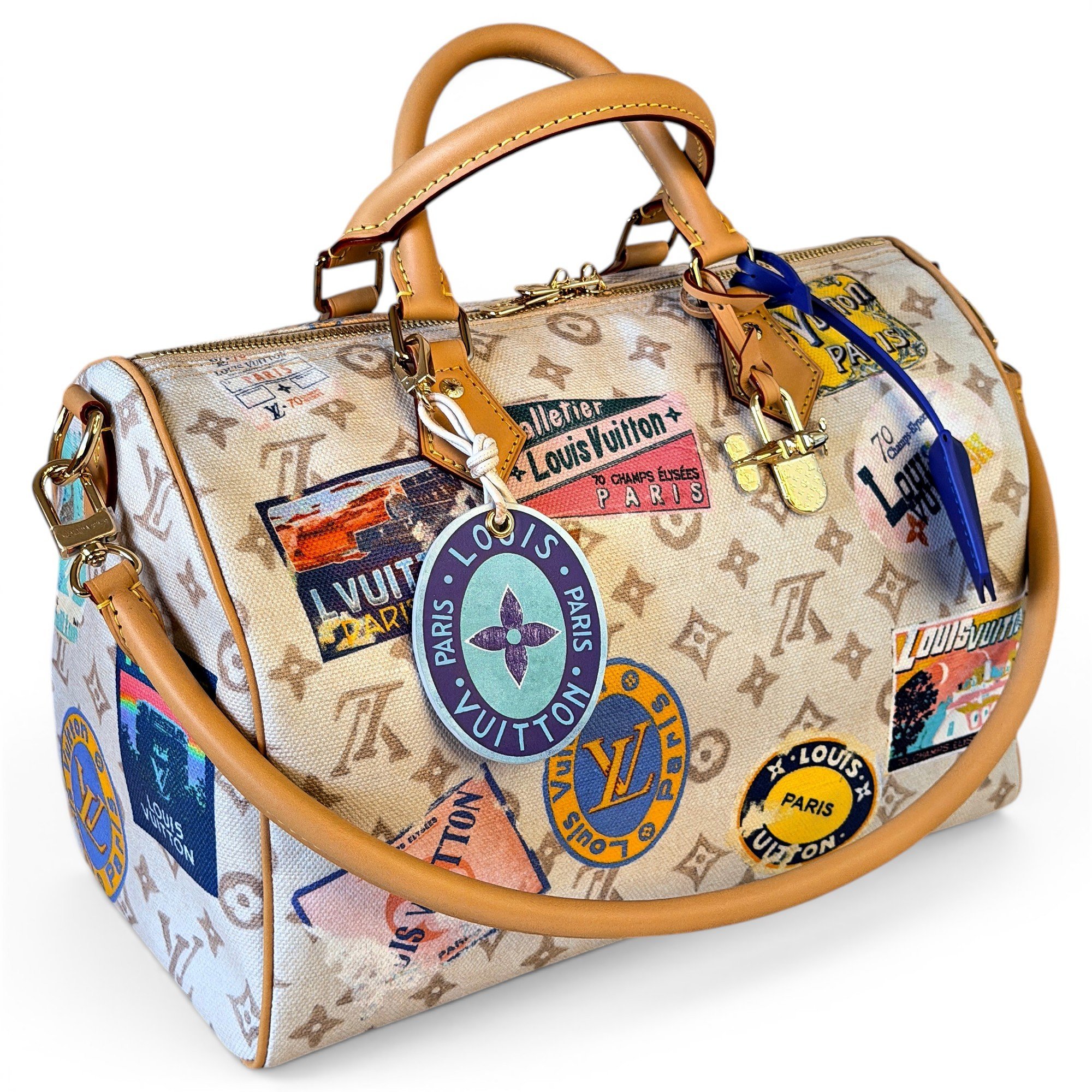 Speedy Bandoulière linen handbag