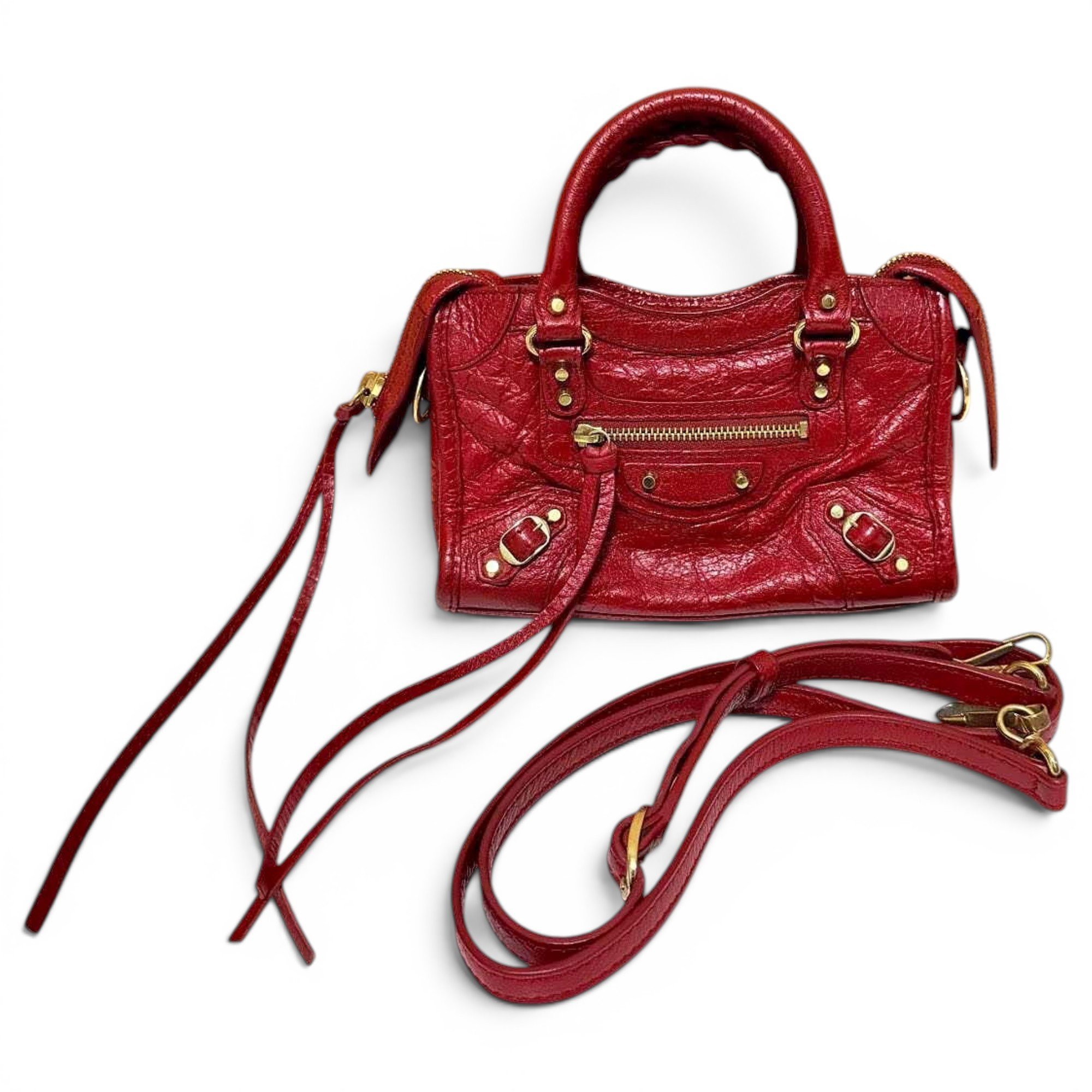 Classic Metalic leather handbag
