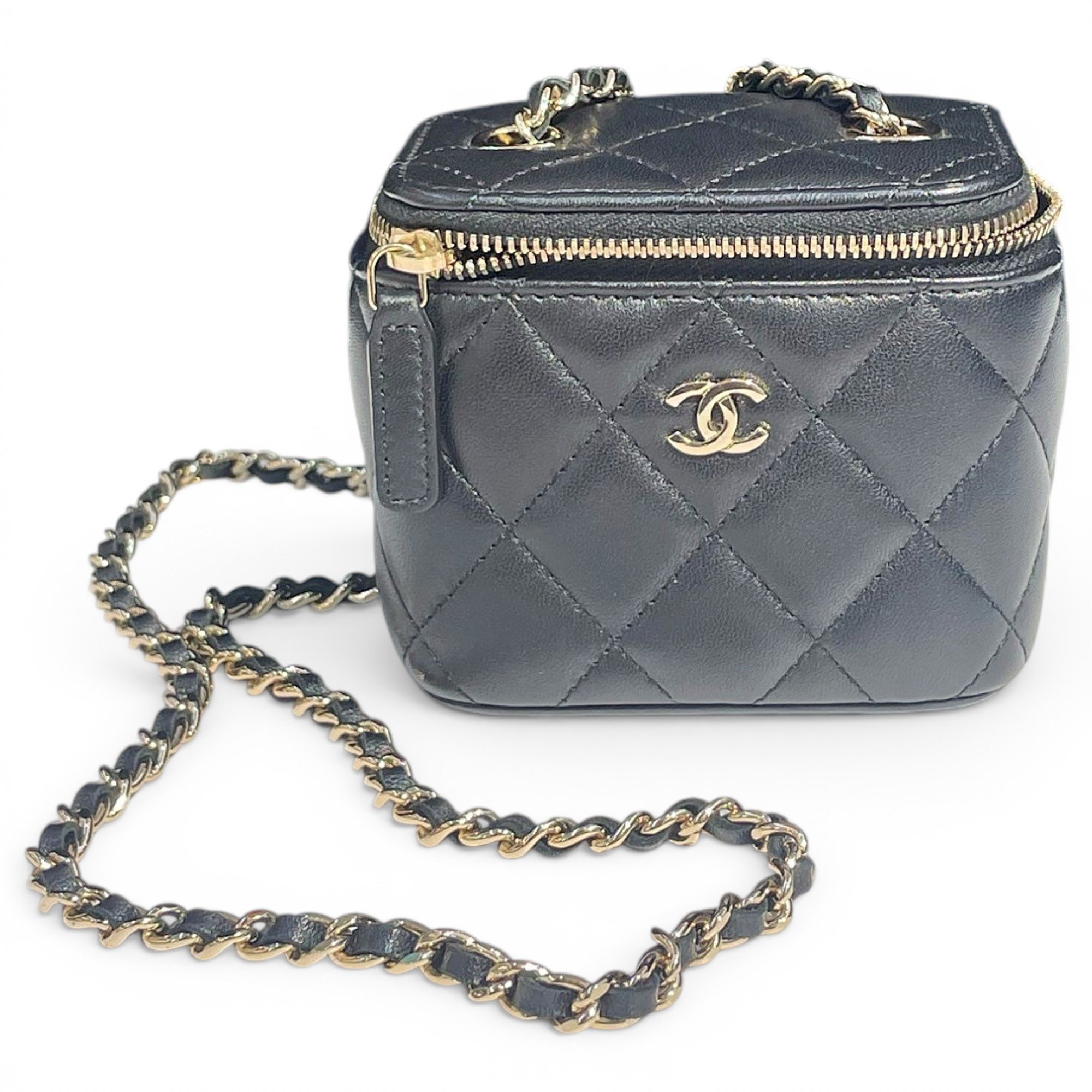 Trendy CC Vanity leather handbag