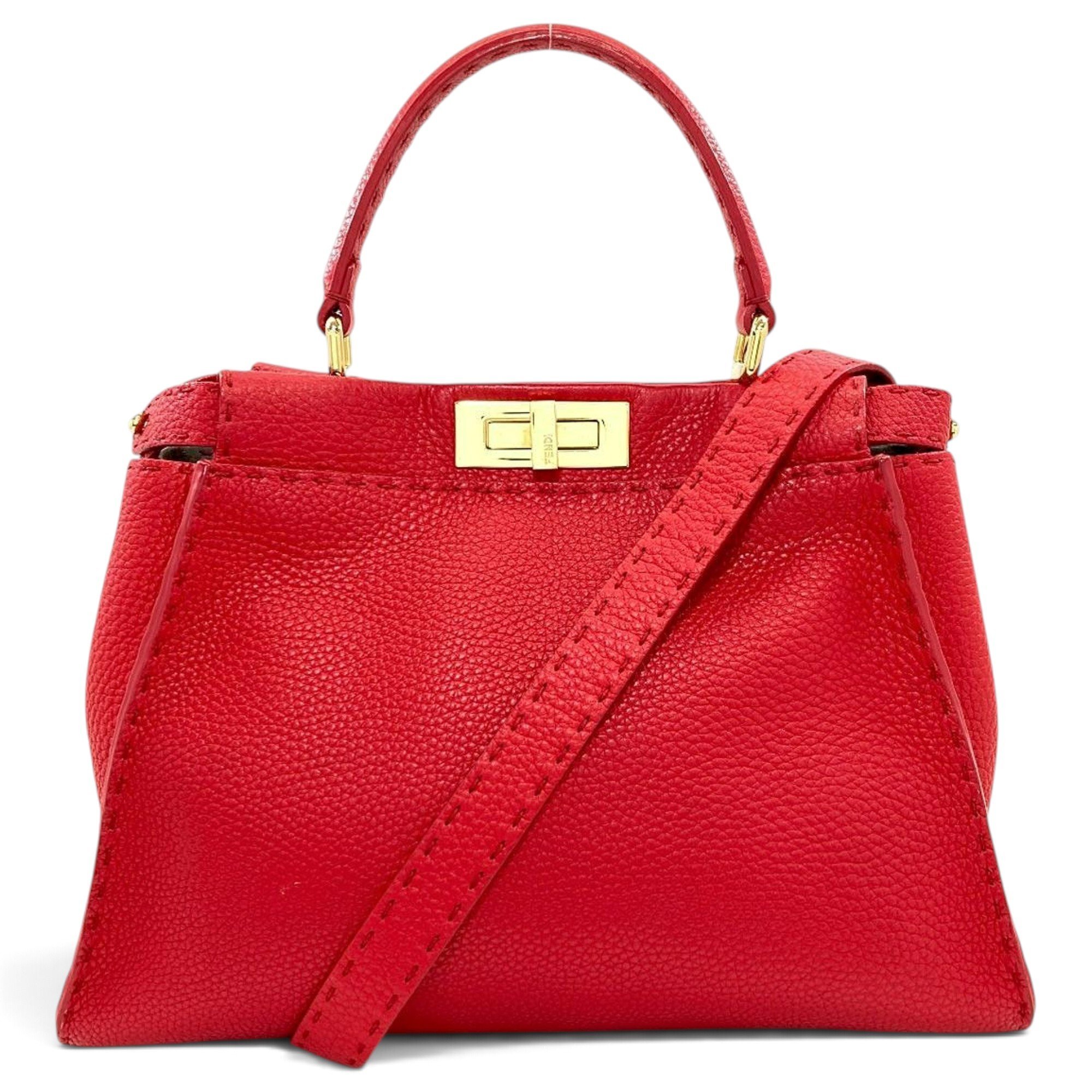 Peekaboo pony-style calfskin handbag