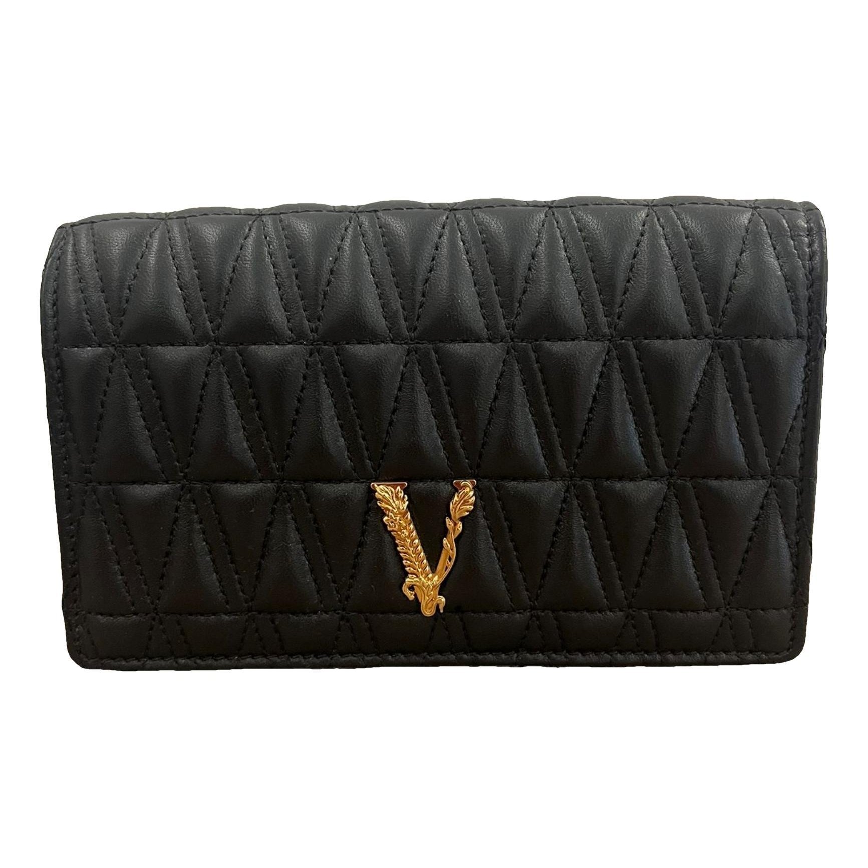 Leather clutch bag