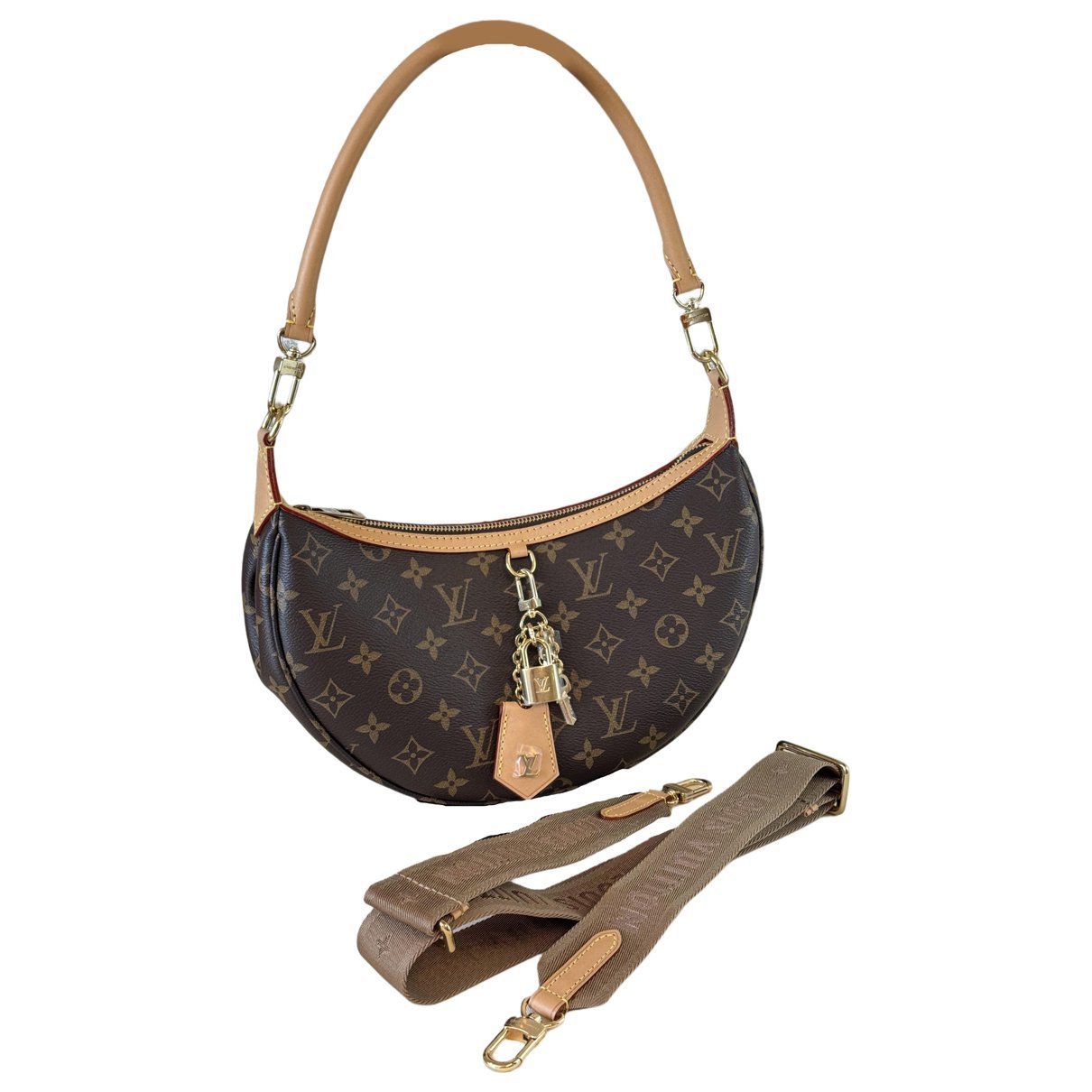 Linen crossbody bag