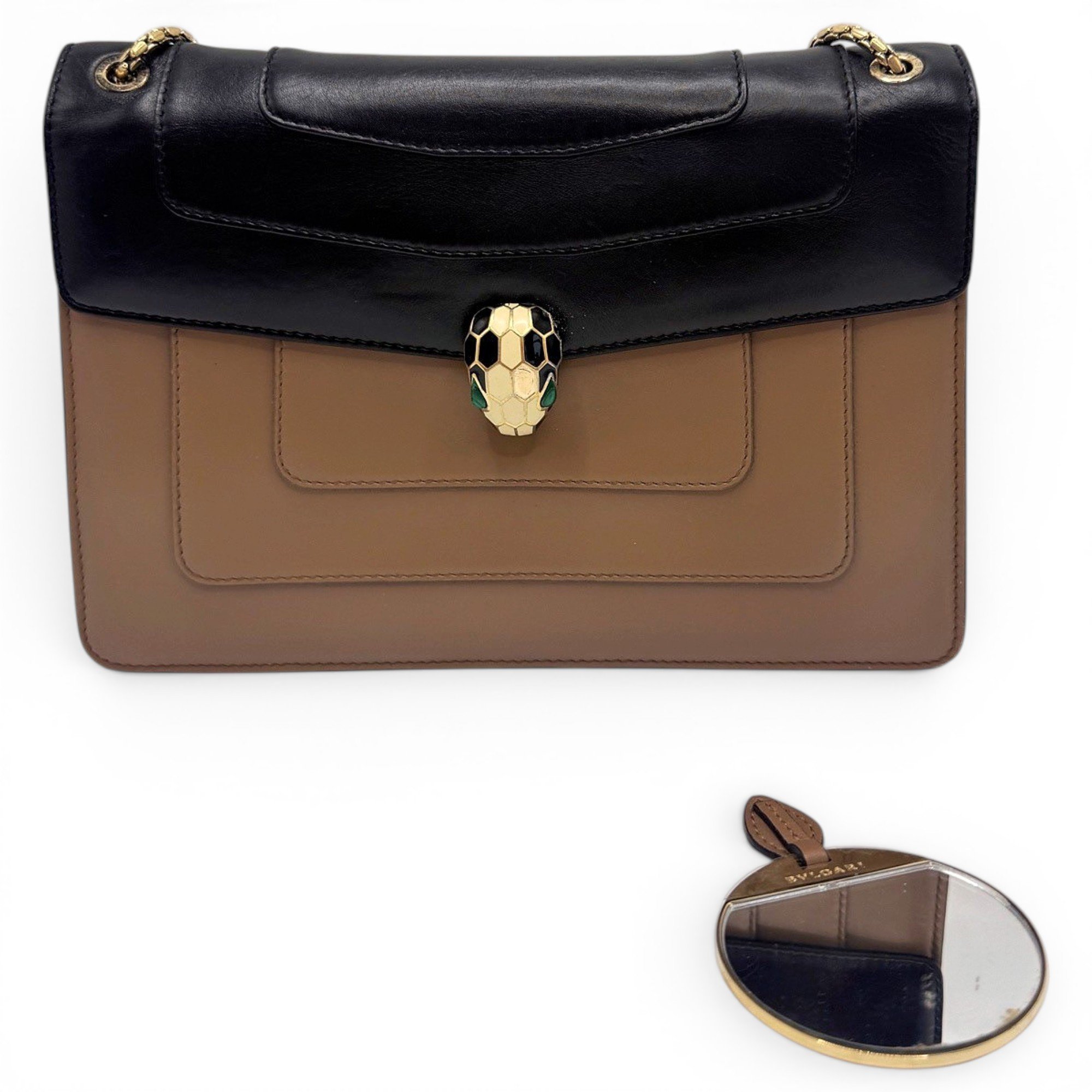 Serpenti leather handbag