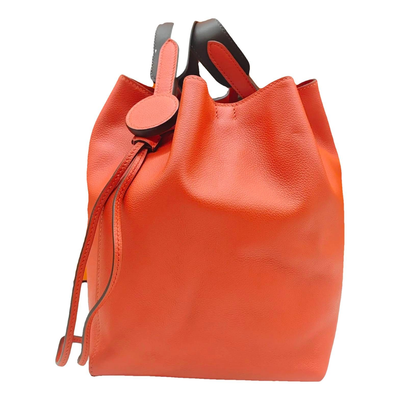 Hermes Licol  Handbag Orange
